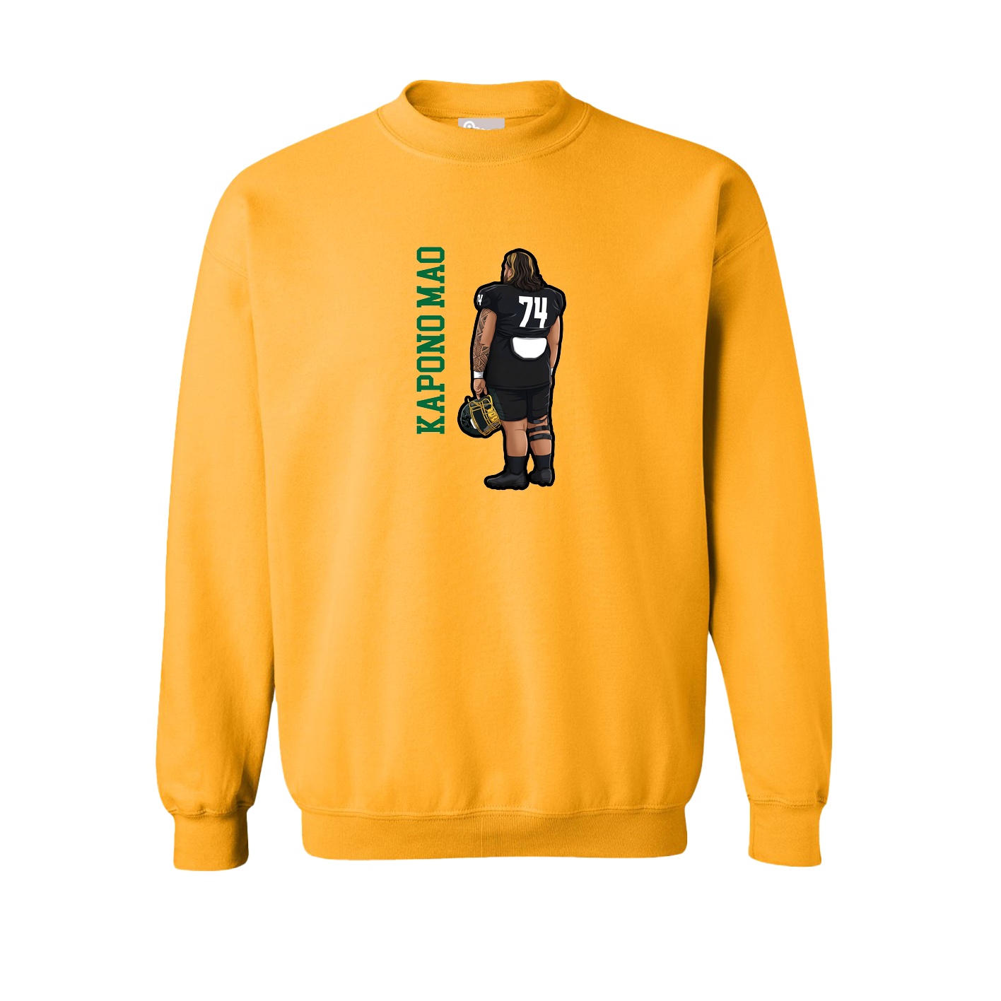 Fleece Crew — Name Vertical in Gold