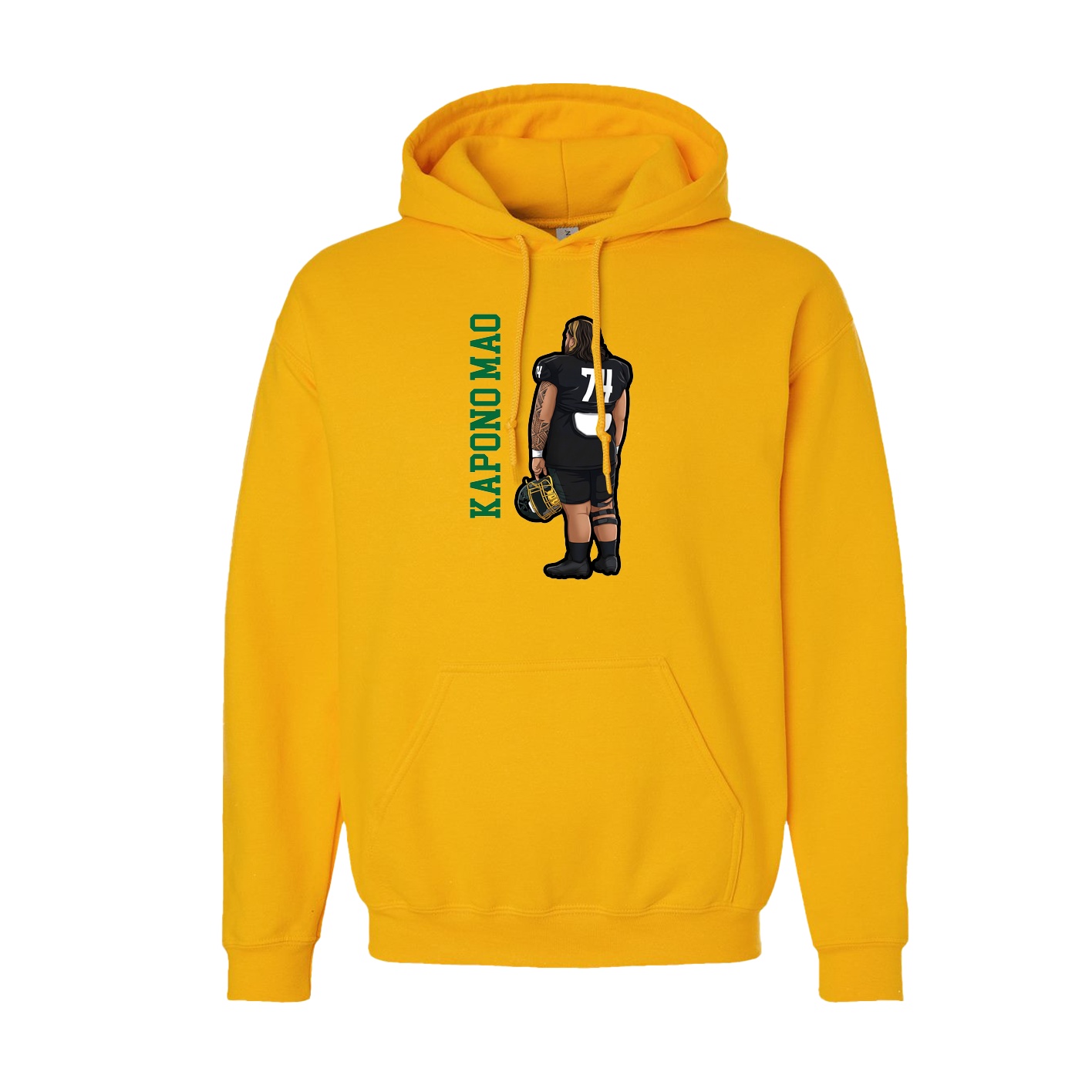 Youth Hoodie — Name Vertical in Gold