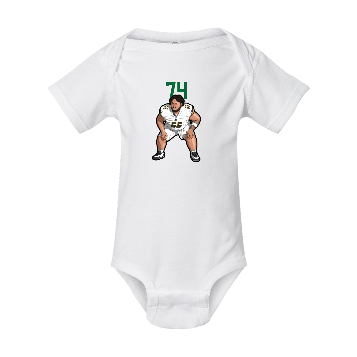 Baby Onesie — Number Top in White