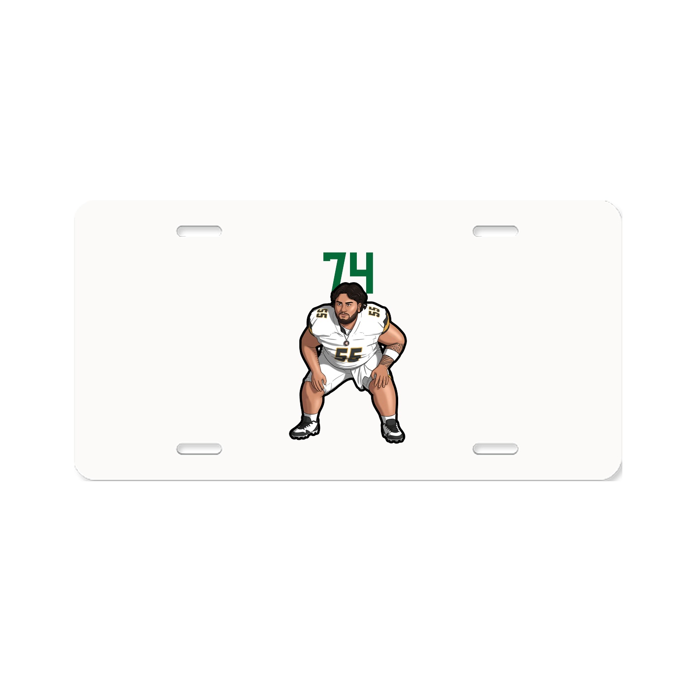 License Plate — Number Top in Classic
