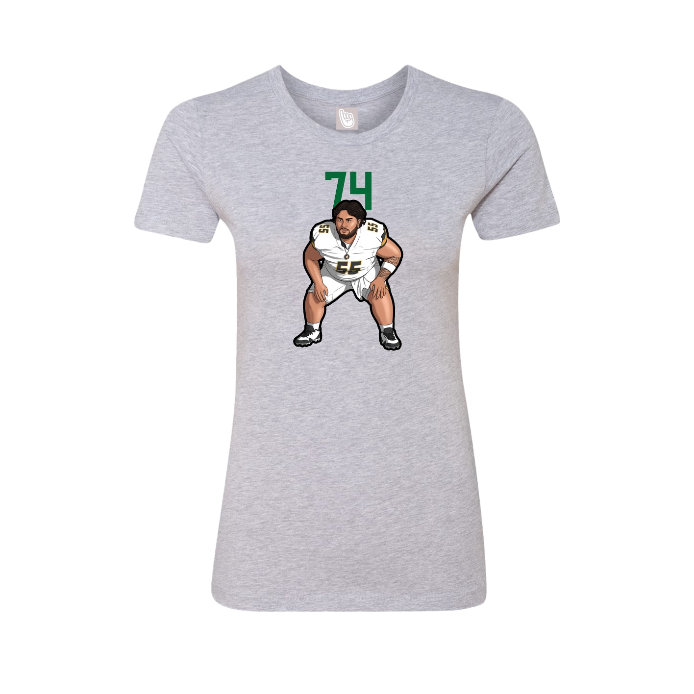Womens Tee — Number Top in Grey