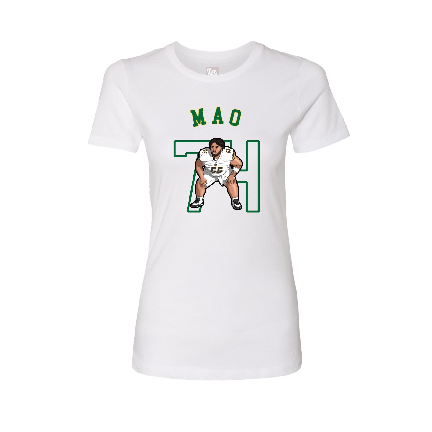 Fitted Women's Tee — Shirsey Arch in White
