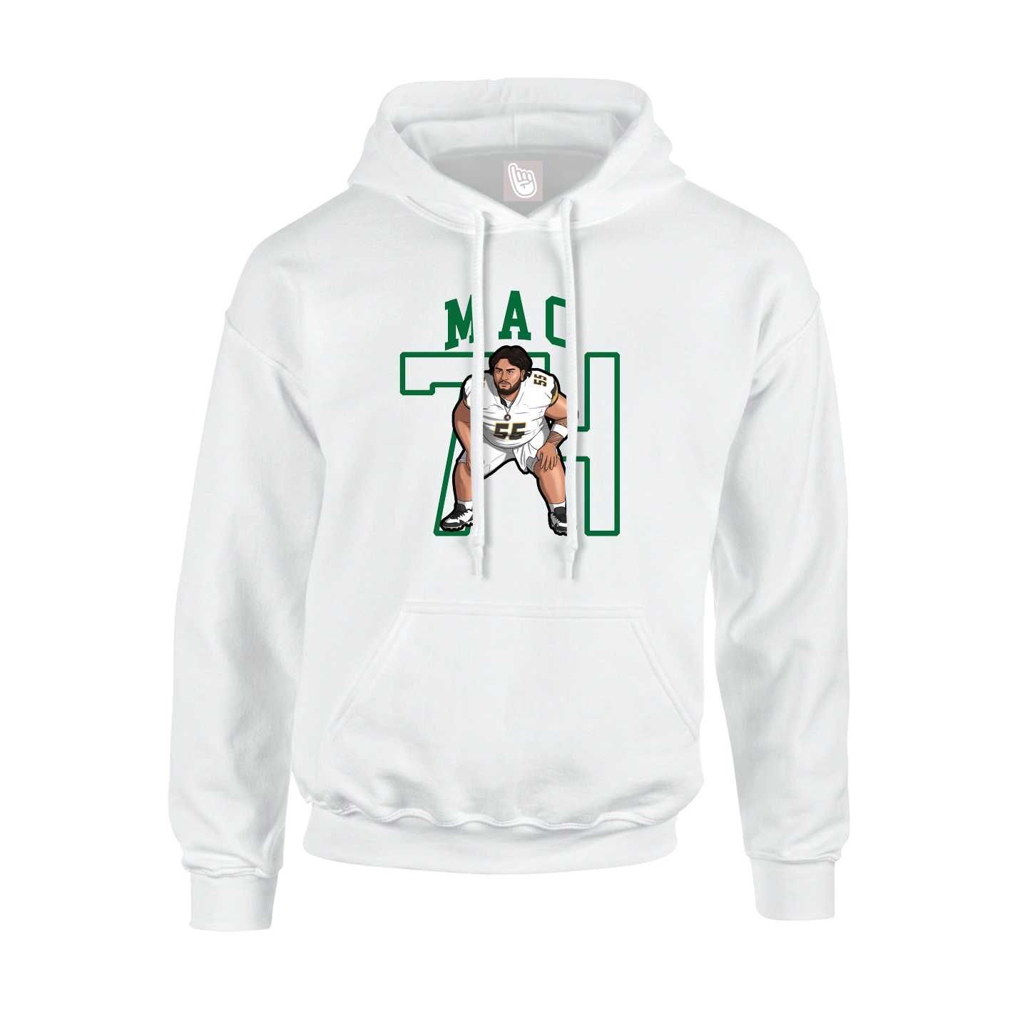 Hoodie — Shirsey in White