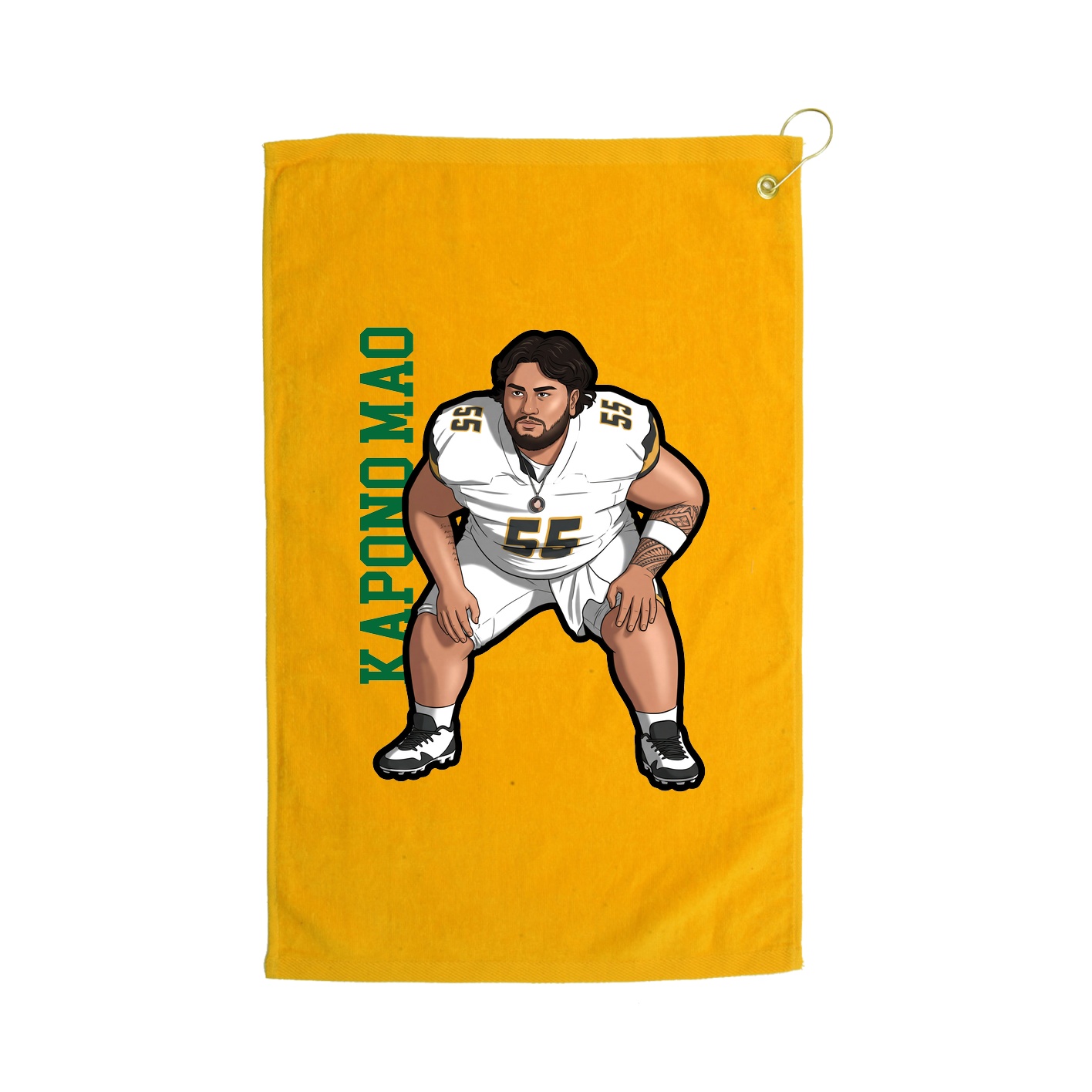 Golf Towel — Name Vertical in Gold