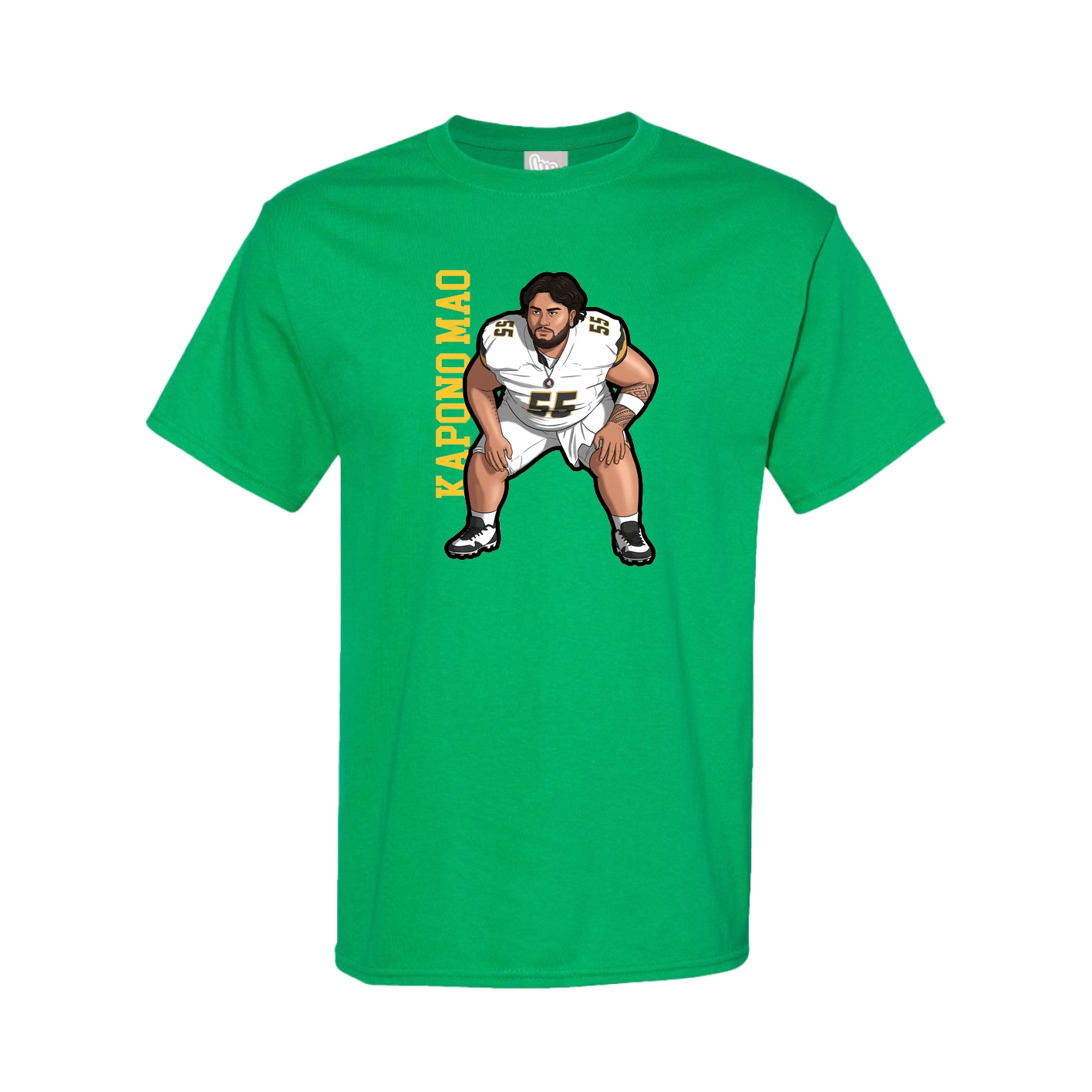 Youth Tee — Name Vertical in Green