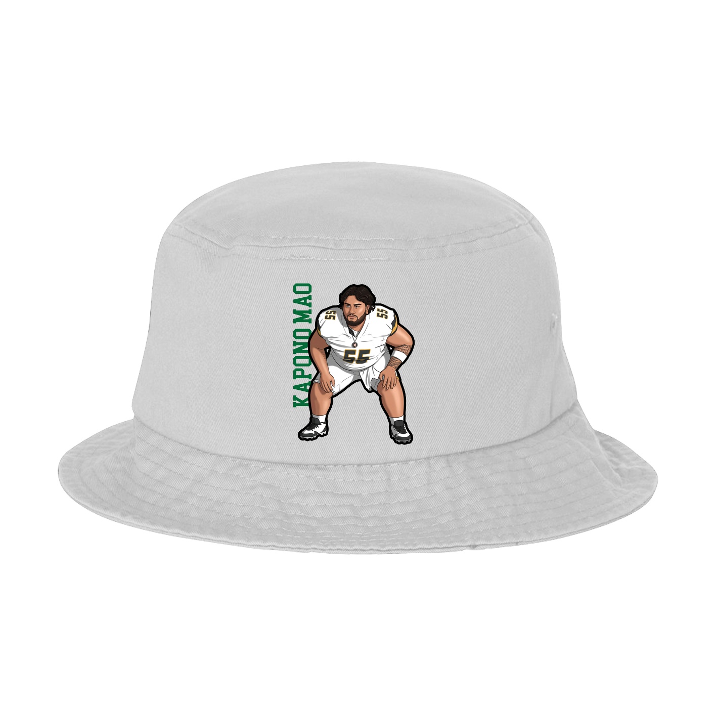 Bucket Cap — Name Vertical in White