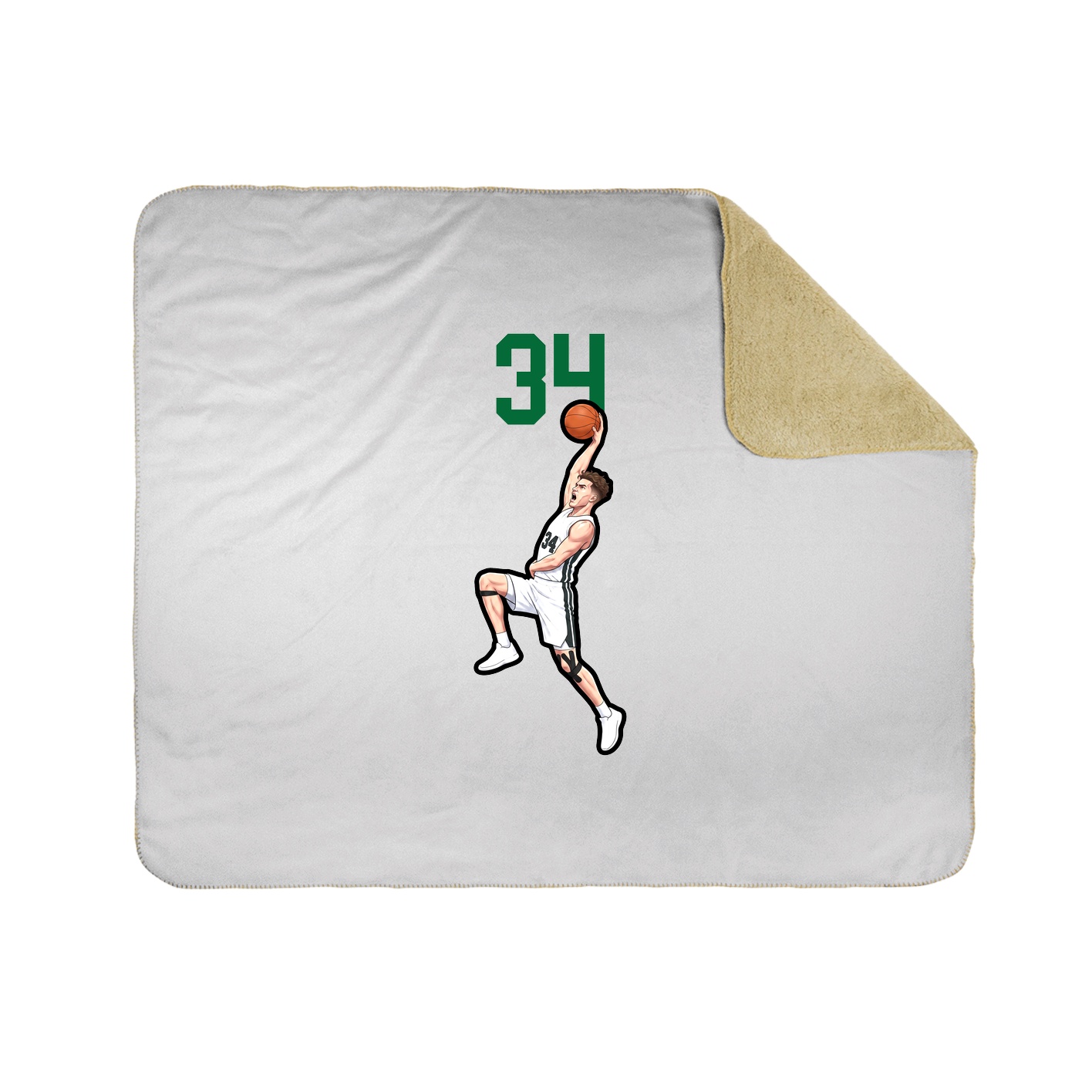 Throw Blanket — Number Top in White
