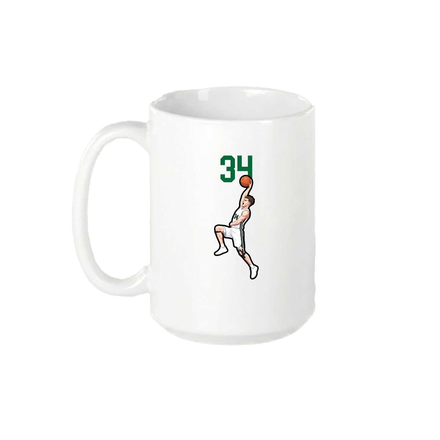 15oz Coffee Mug — Number Top in White