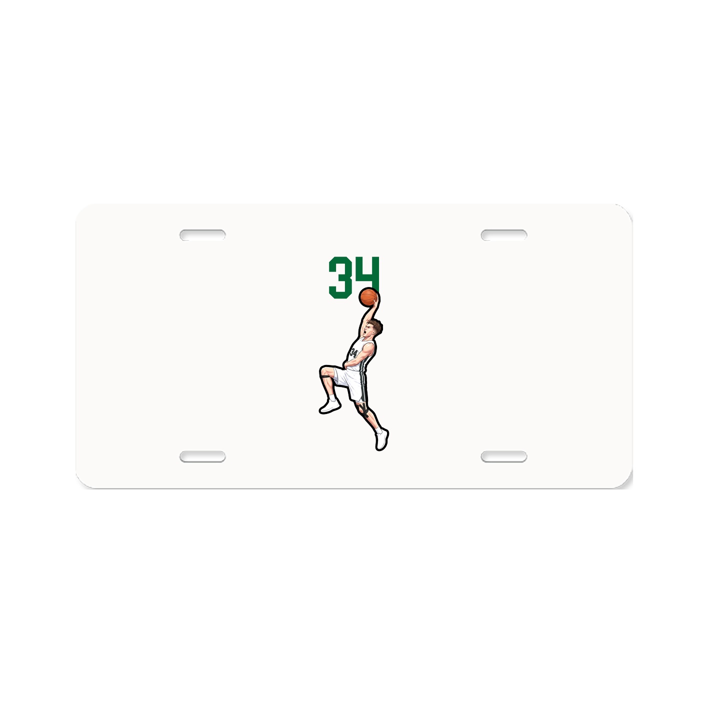 License Plate — Number Top in Classic