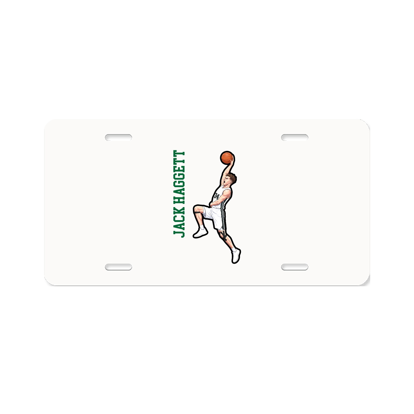 License Plate — Name Vertical in Classic