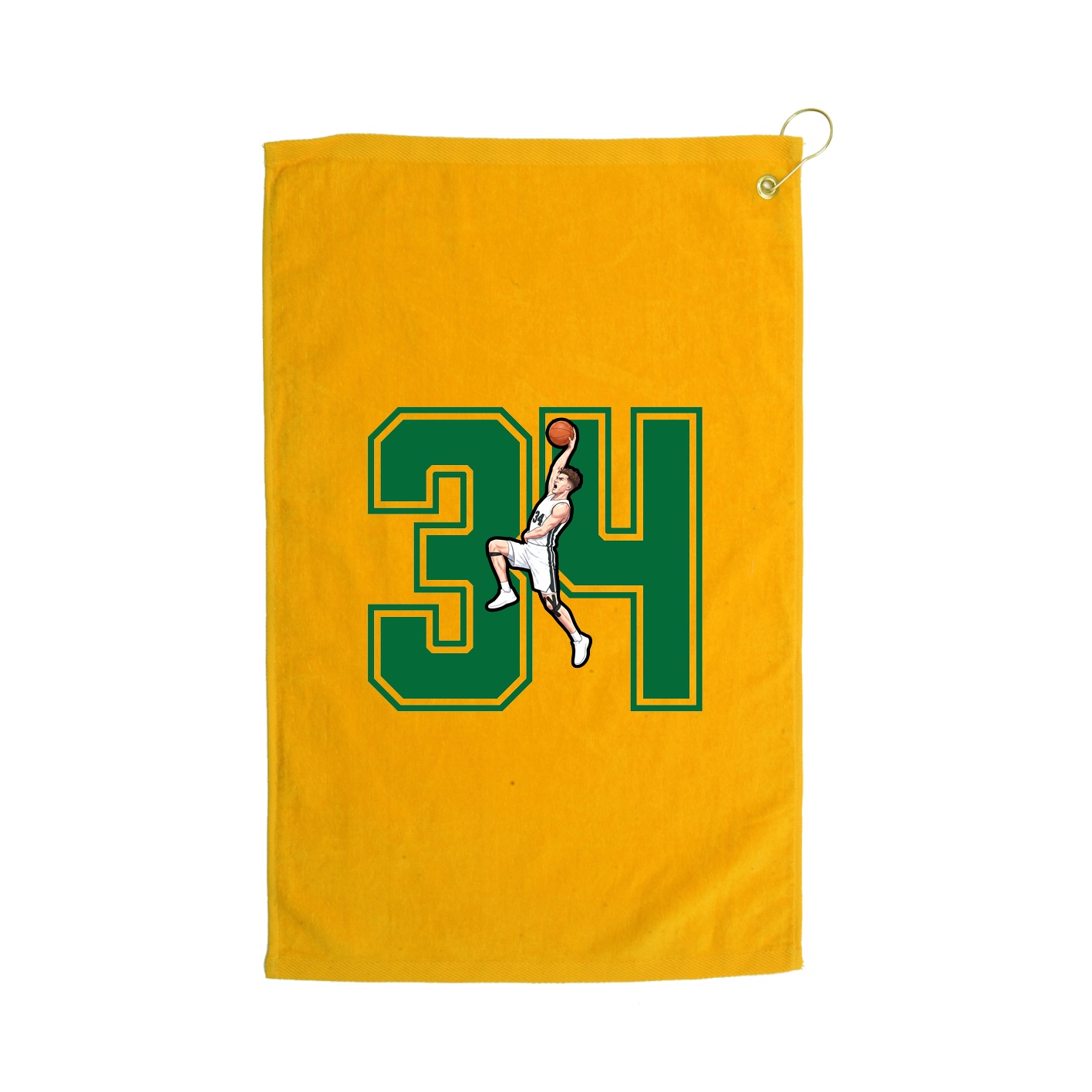 Golf Towel — Number in Gold