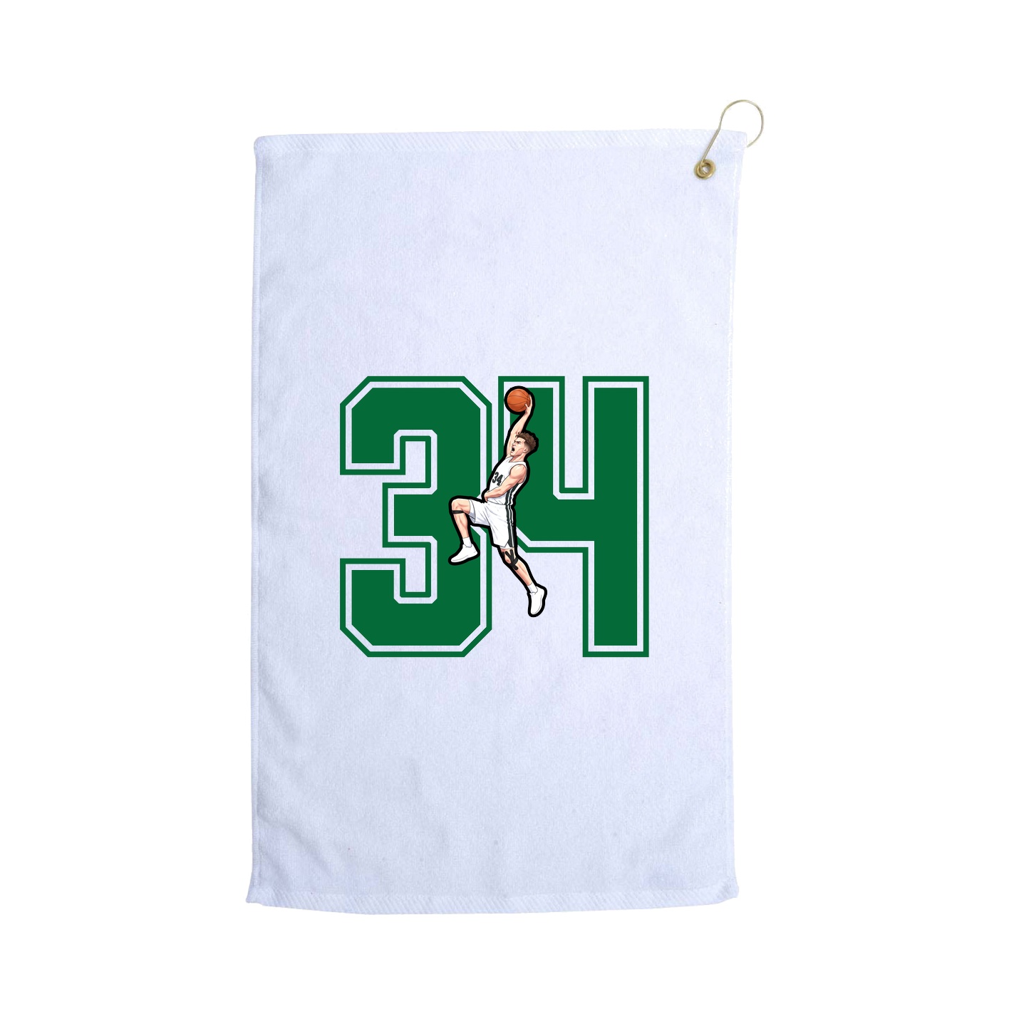 Golf Towel — Number in White