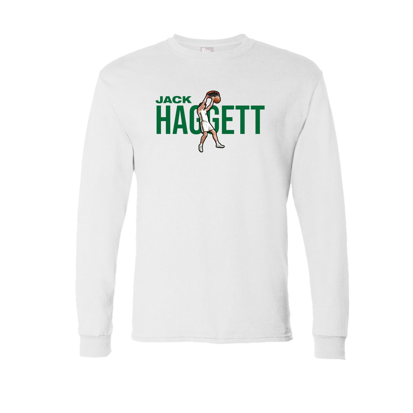 Long Sleeve Tee — Player Name in White