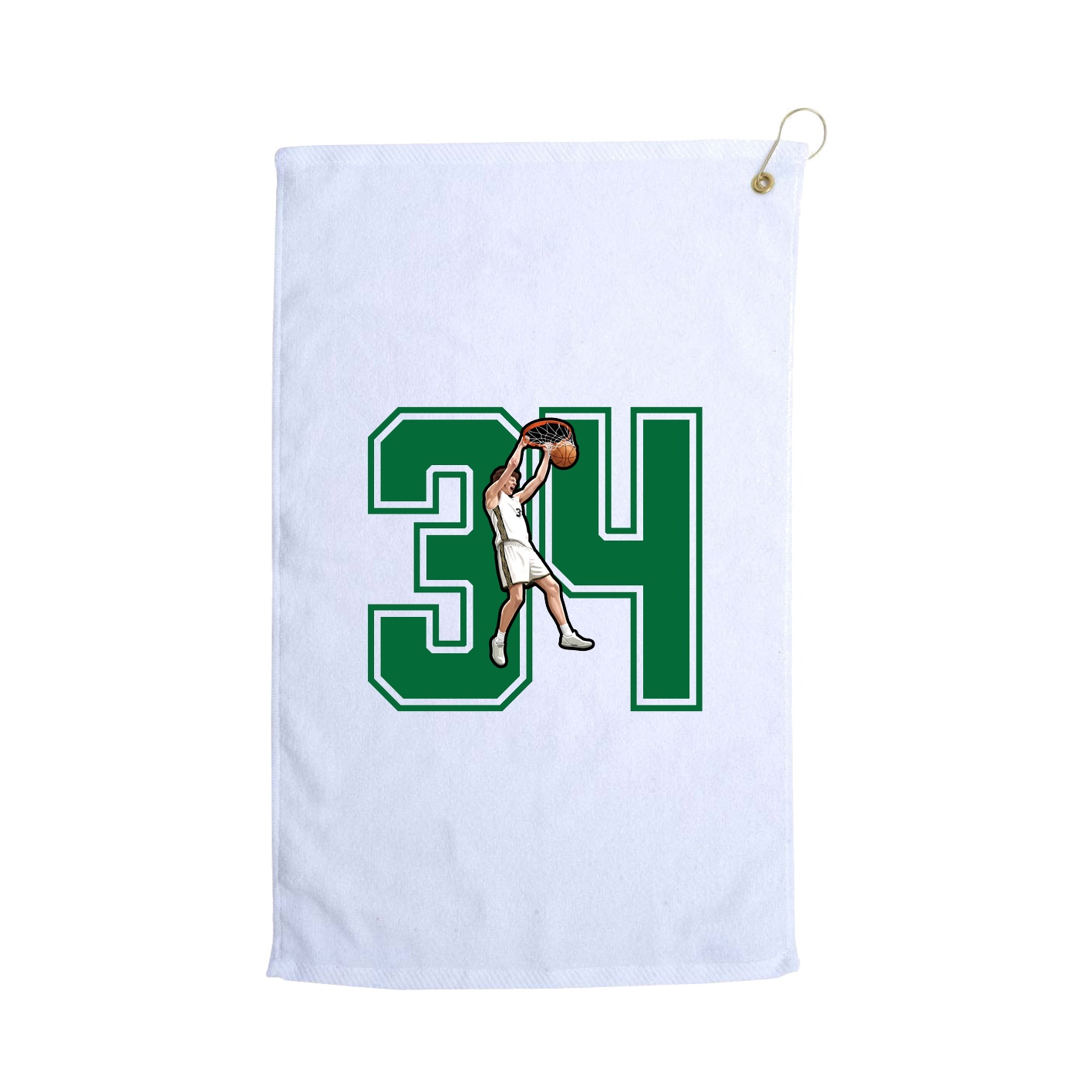 Golf Towel — Number in White