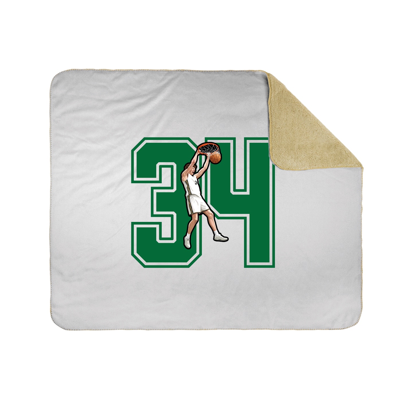 Throw Blanket — Number in White