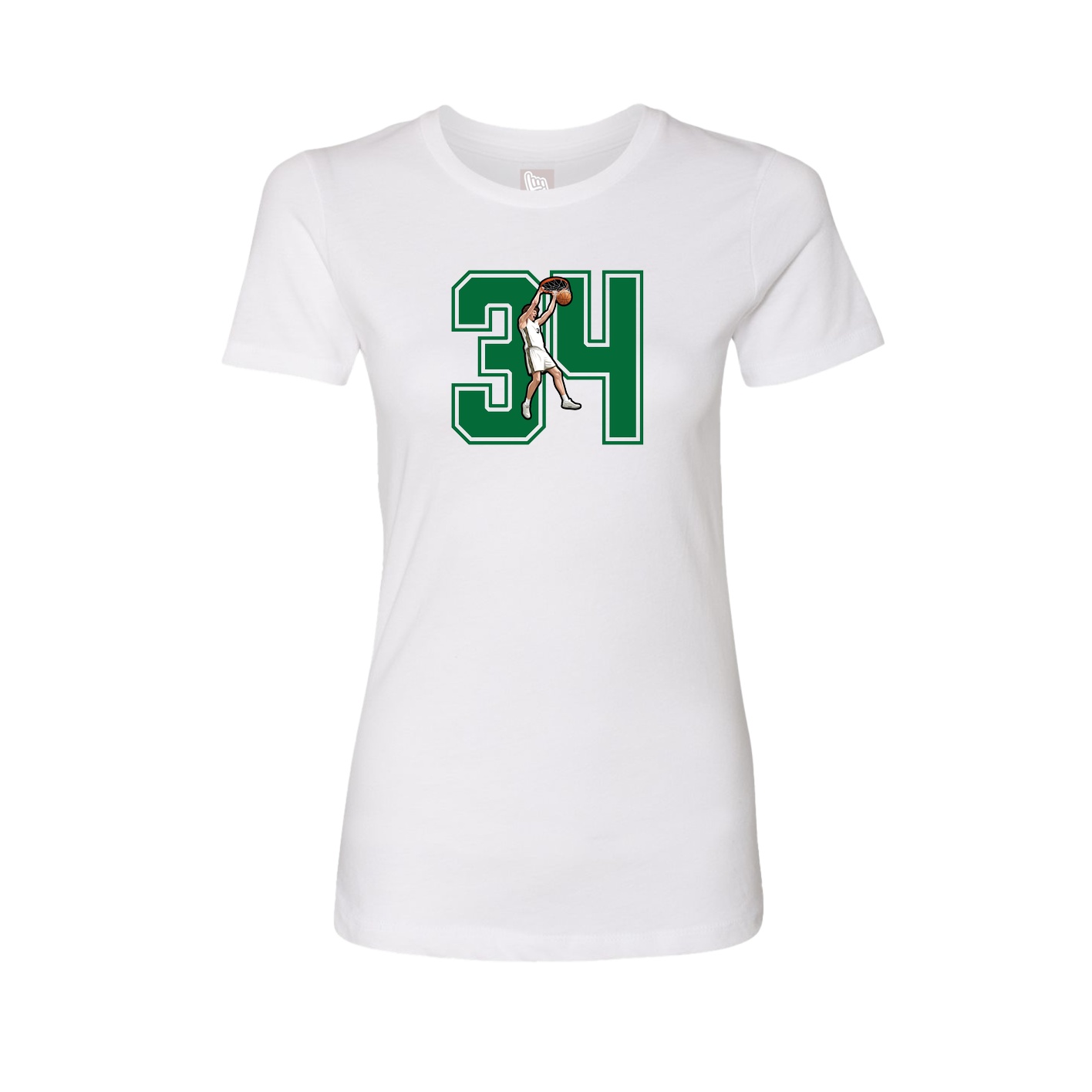 Womens Tee — Number in White