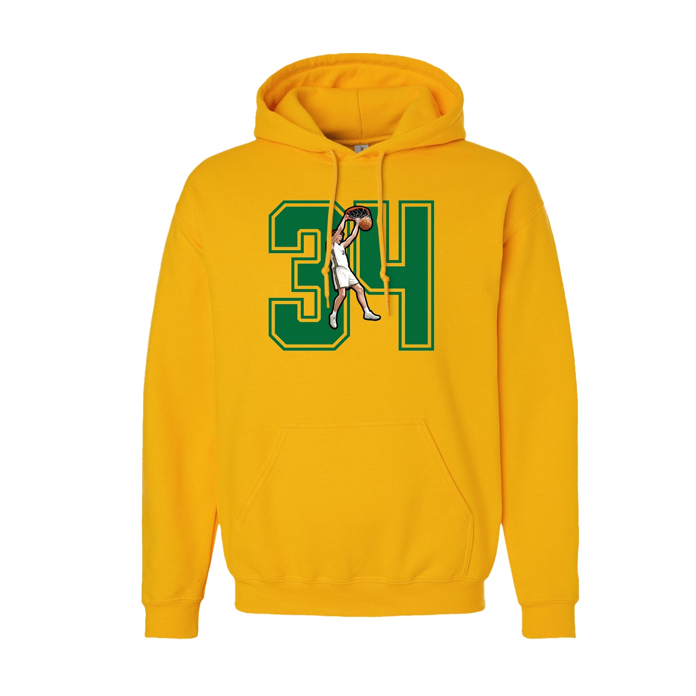 Hoodie — Number in Gold