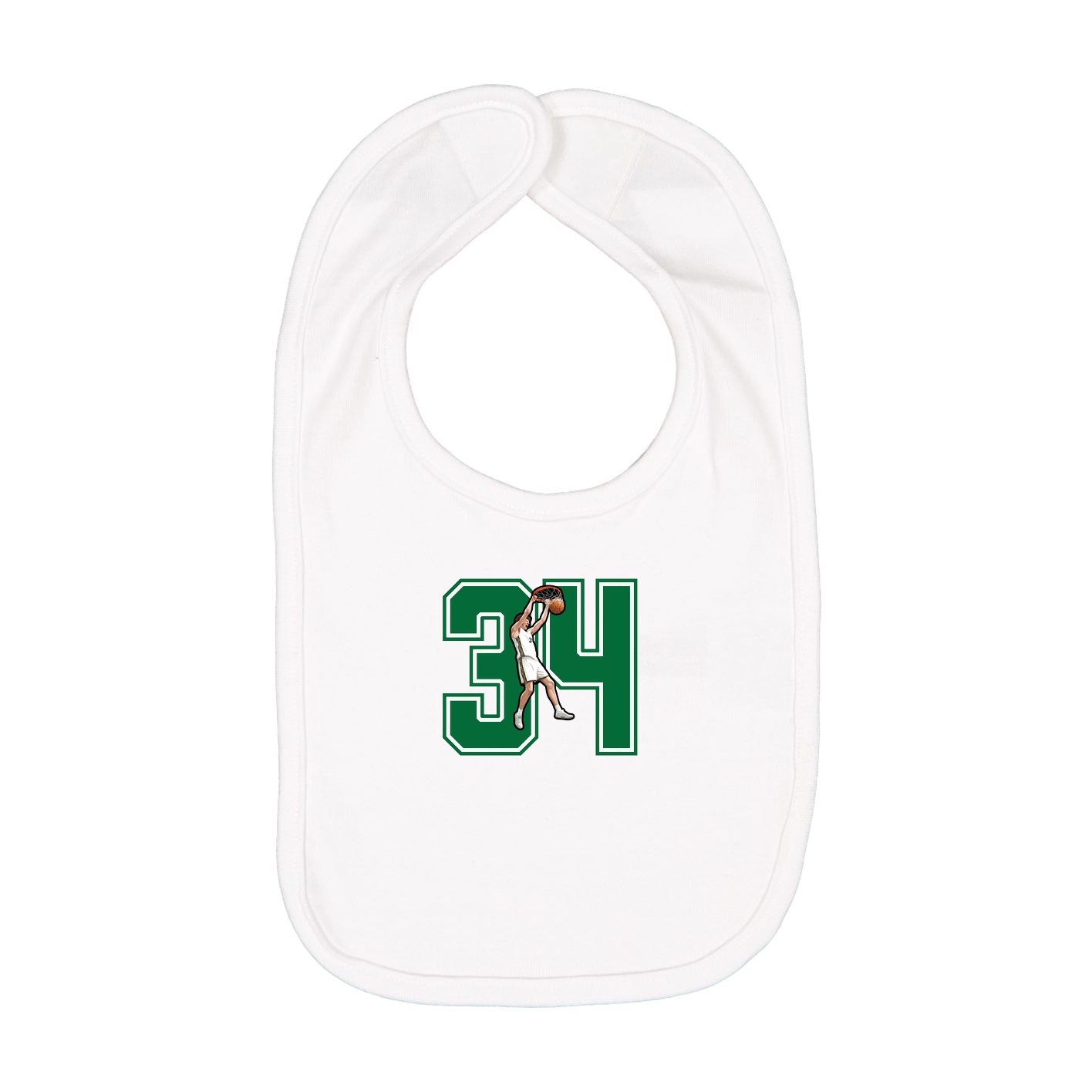 Infant Bib — Number in White
