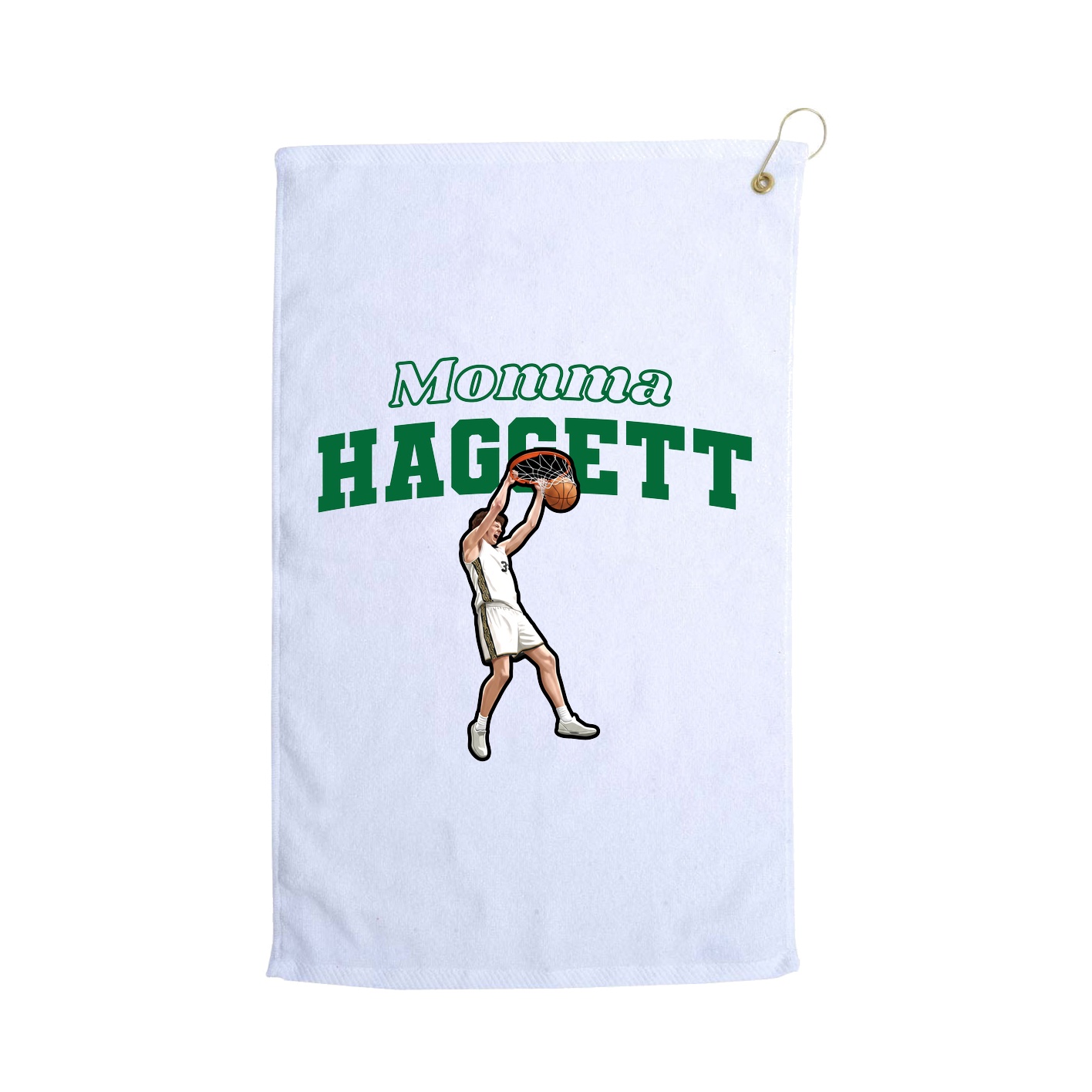 Golf Towel — Mothers Day Block in White