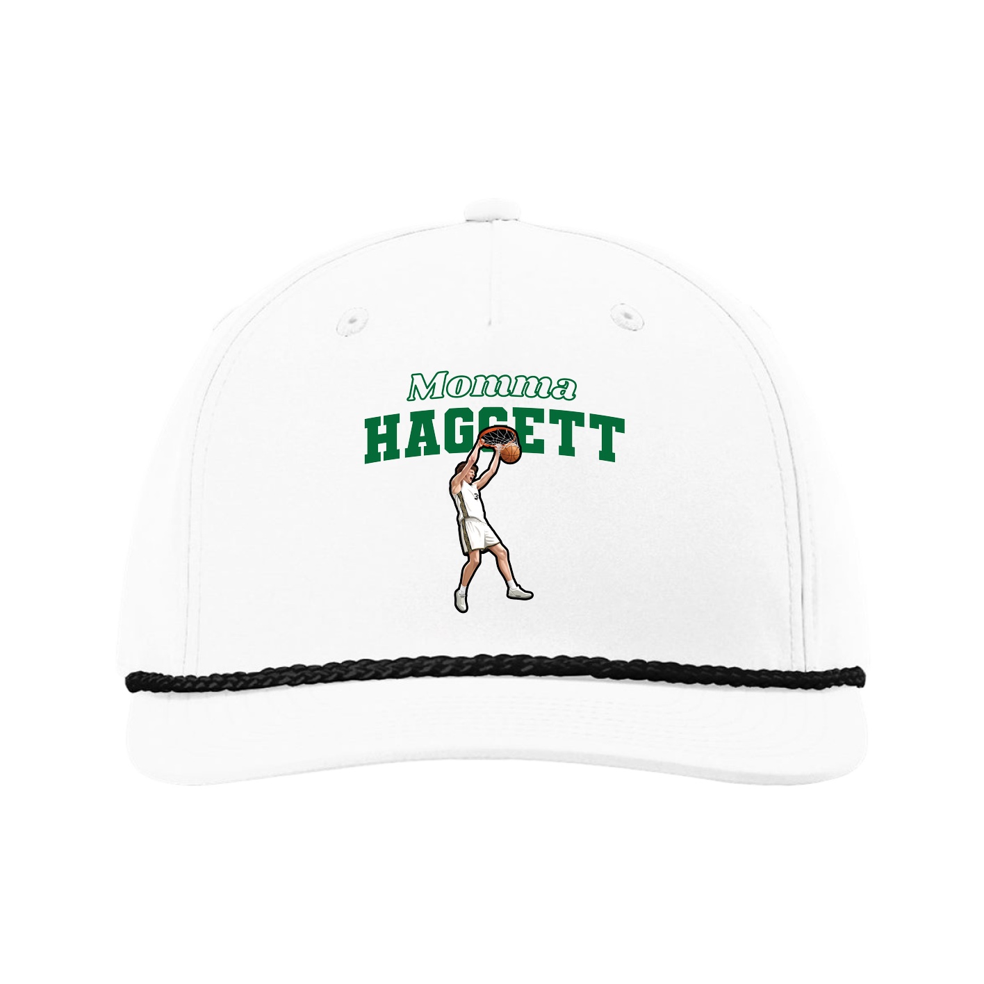 Five-Panel Classic Rope Cap — Mothers Day Block in White
