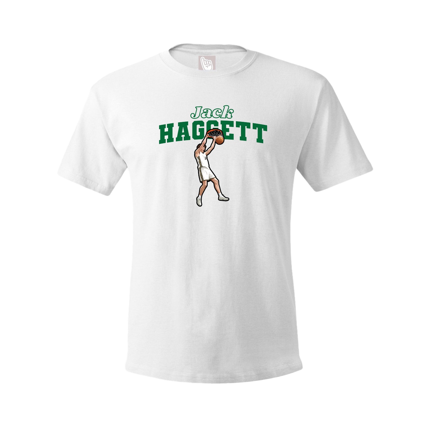 Youth Tee — Name Arch in White
