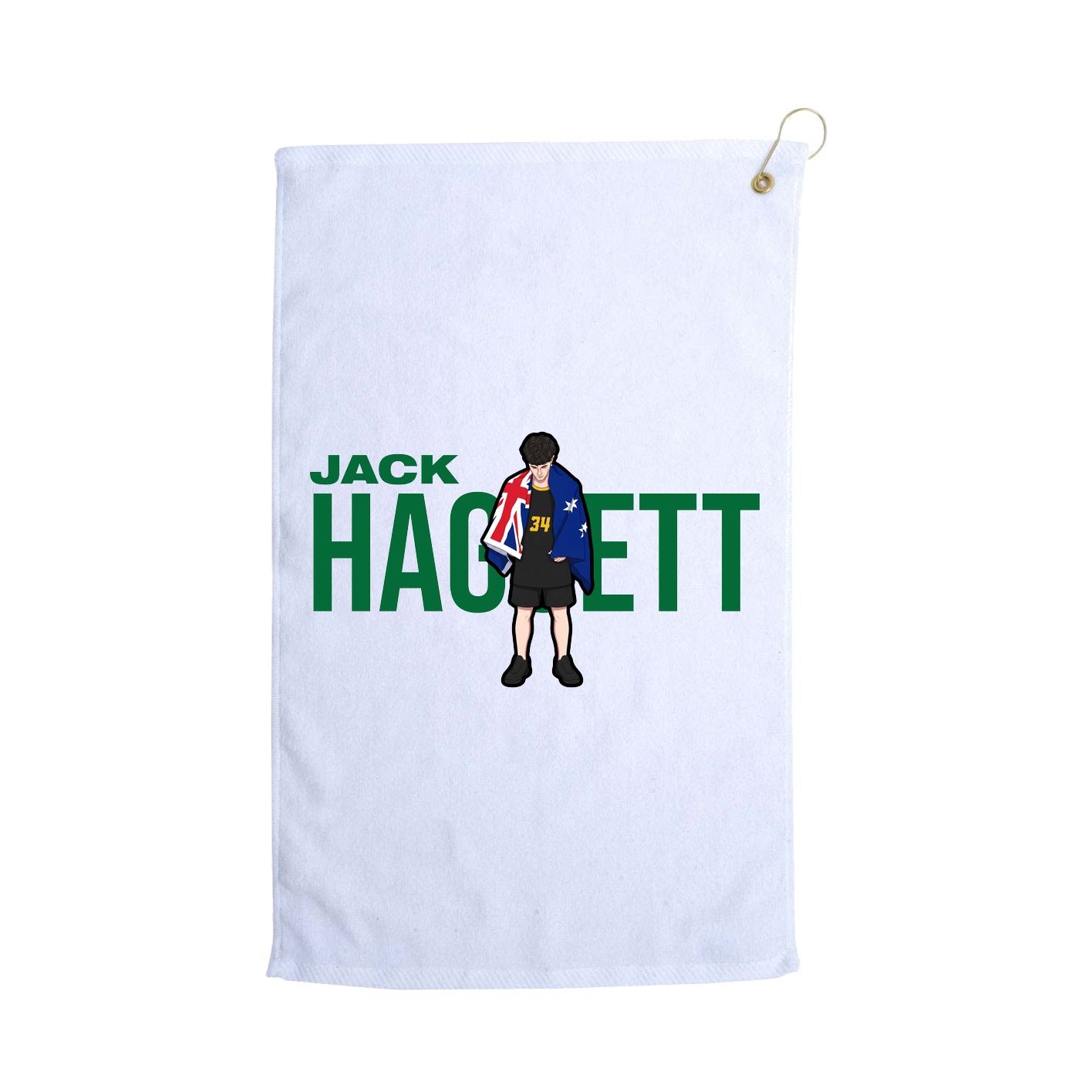 Golf Towel — Player Name in White