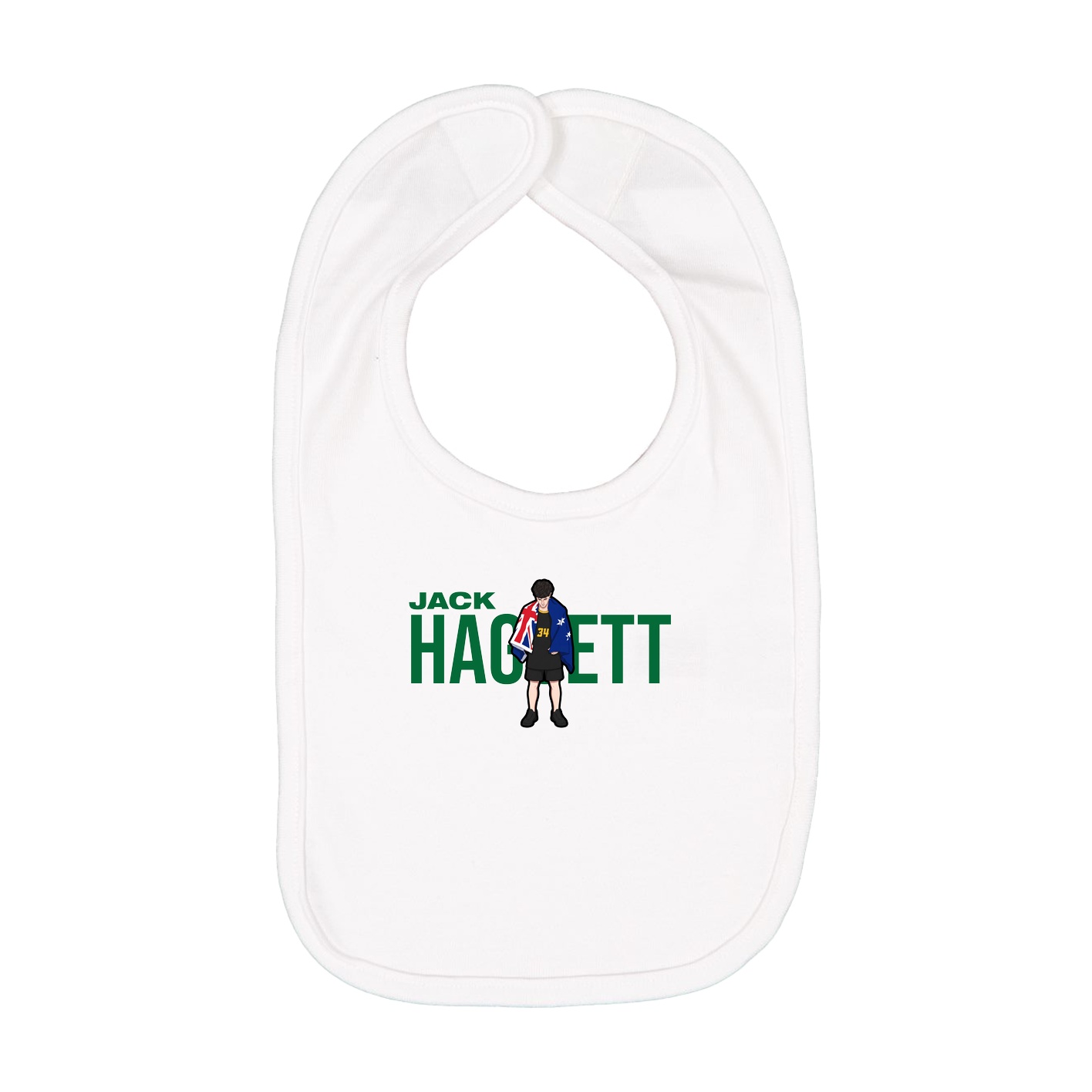 Infant Bib — Player Name in White