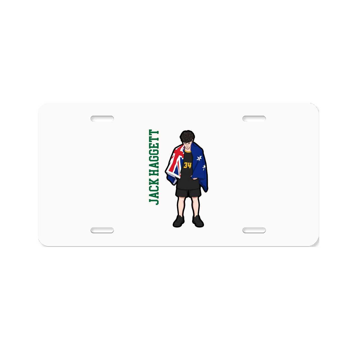 License Plate — Name Vertical in Classic