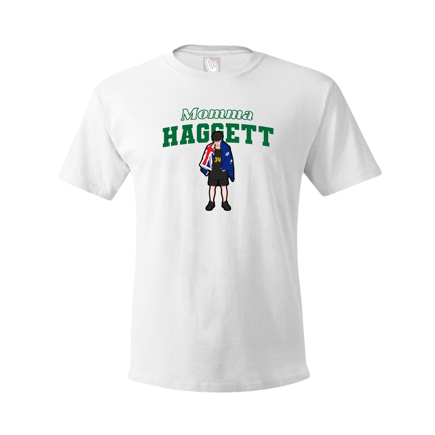 Youth Tee — Mothers Day Block in White