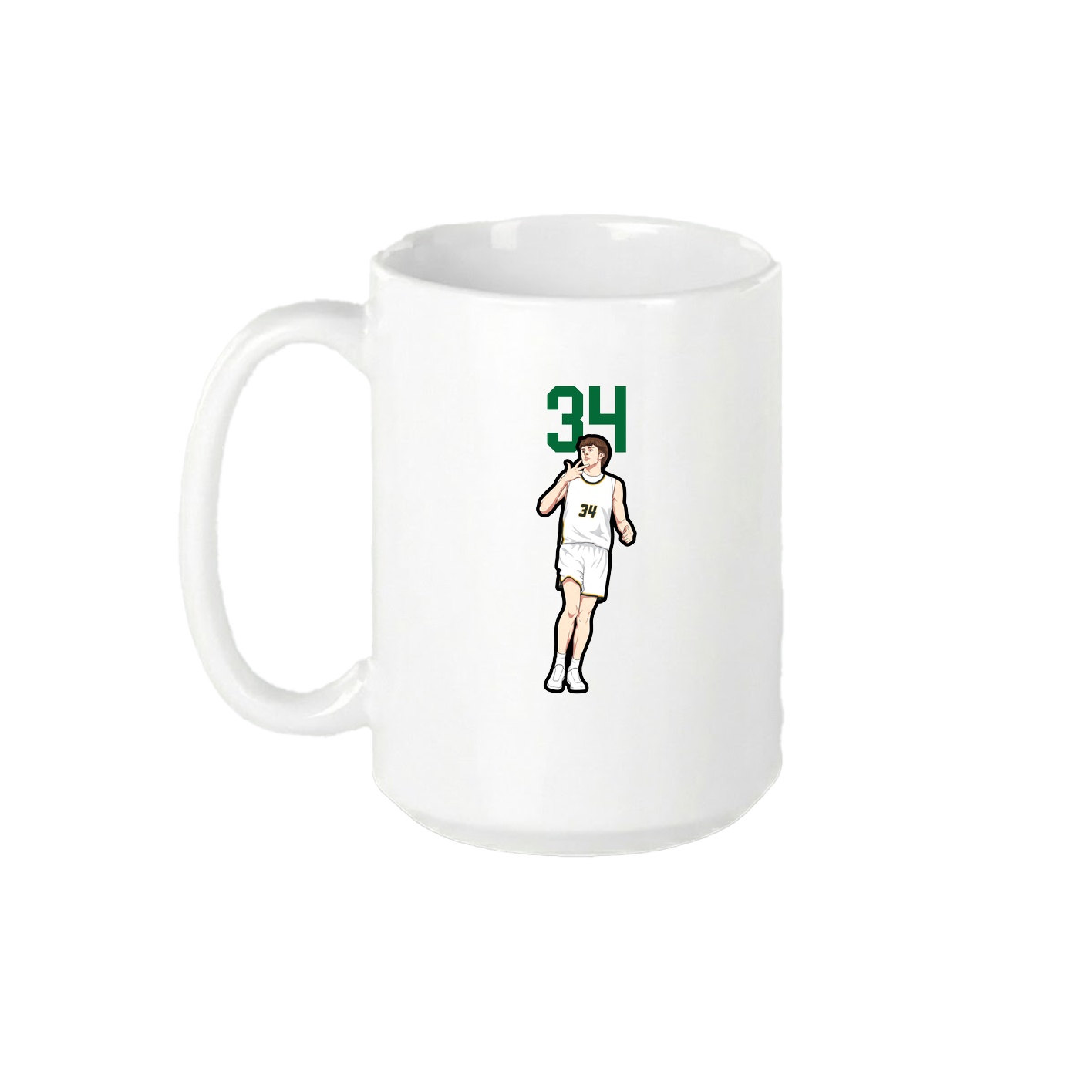 15oz Coffee Mug — Number Top in White