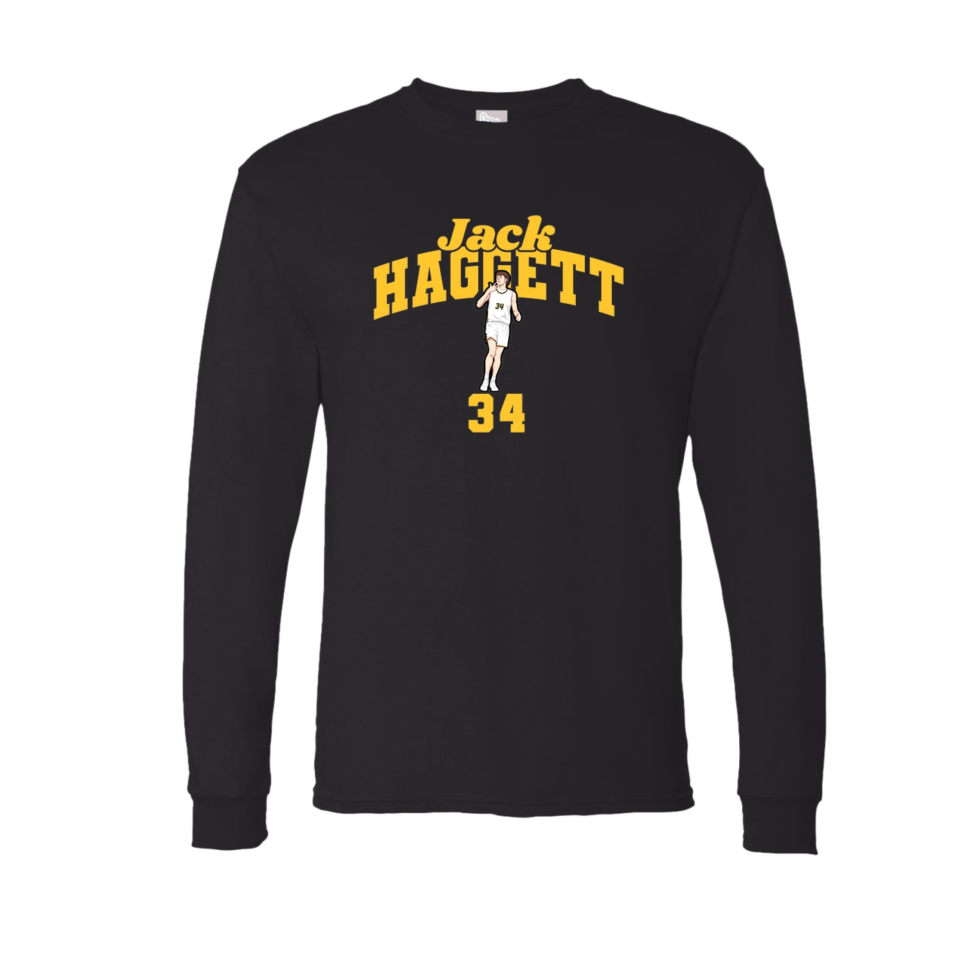 Long Sleeve Tee — Signature Arch in Black