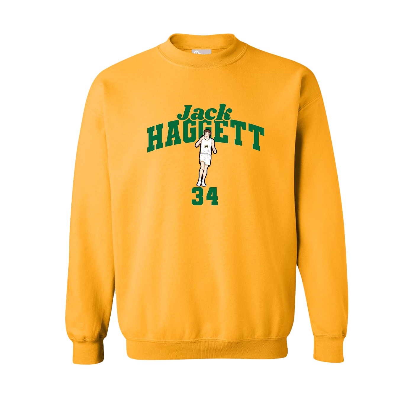 Fleece Crew — Signature Arch in Gold