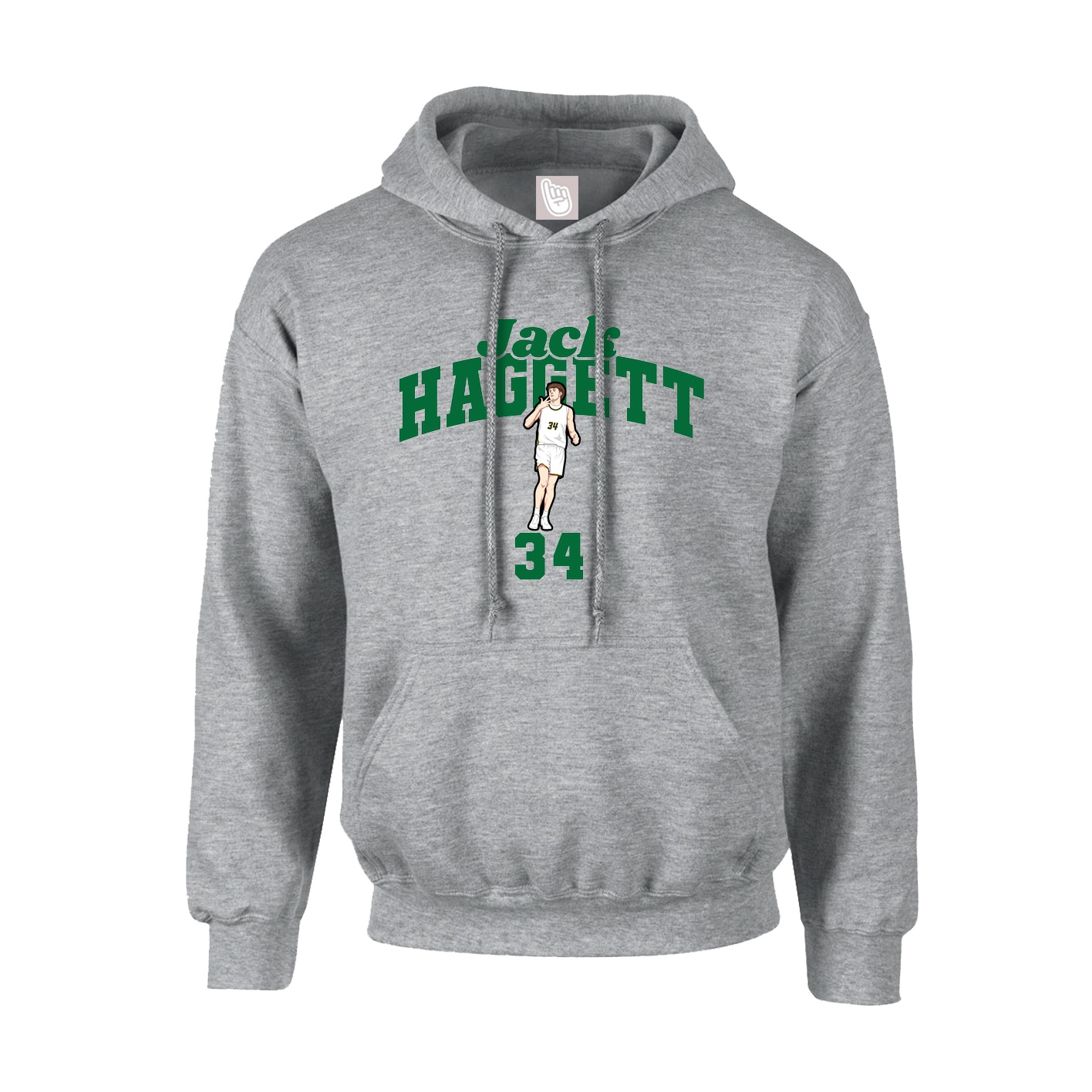 Youth Hoodie — Signature Arch in Grey