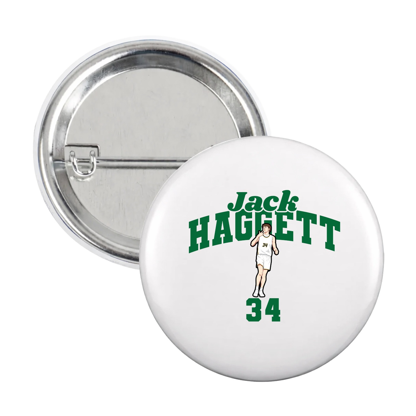 Game Day Button — Signature Arch in White