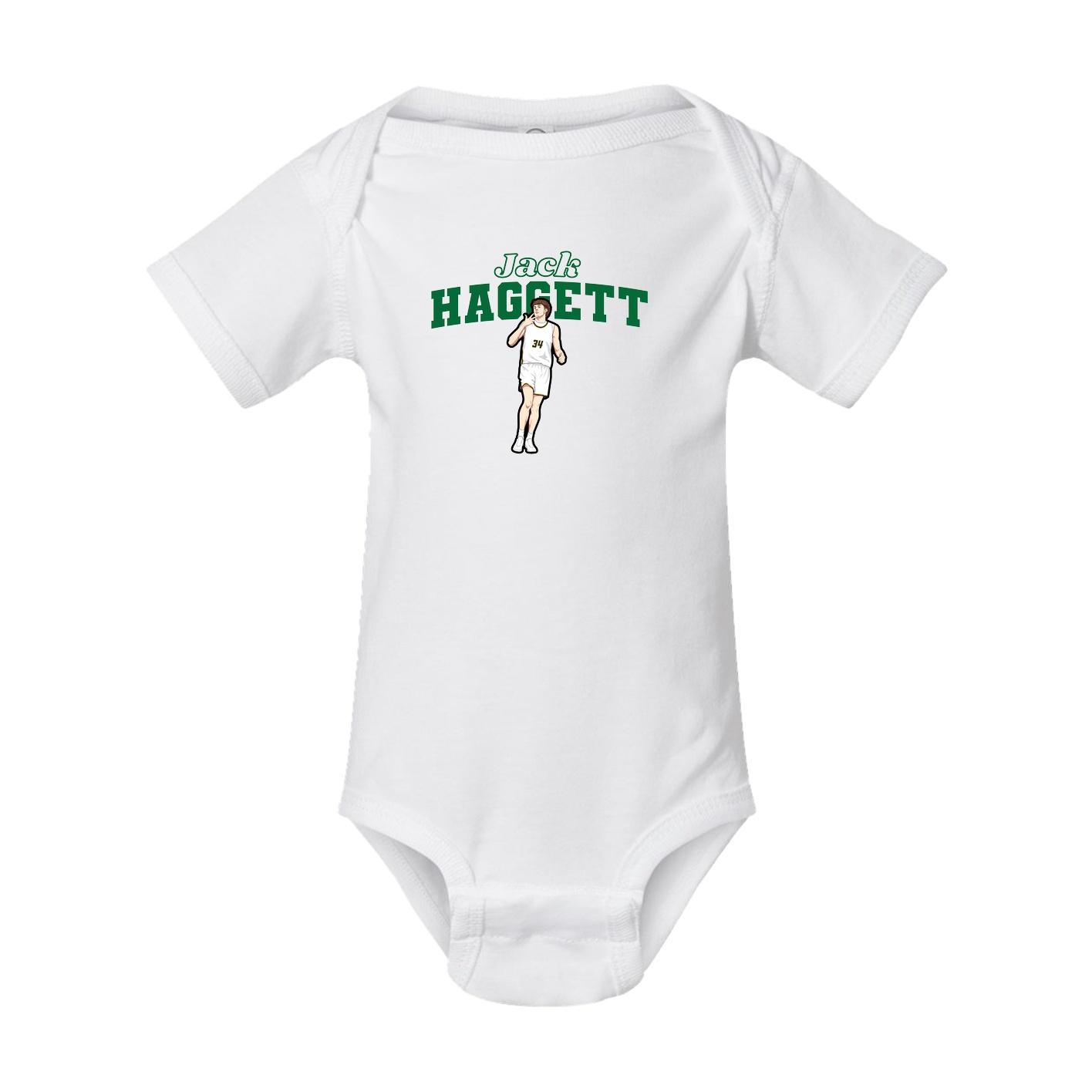 Baby Onesie — Name Arch in White