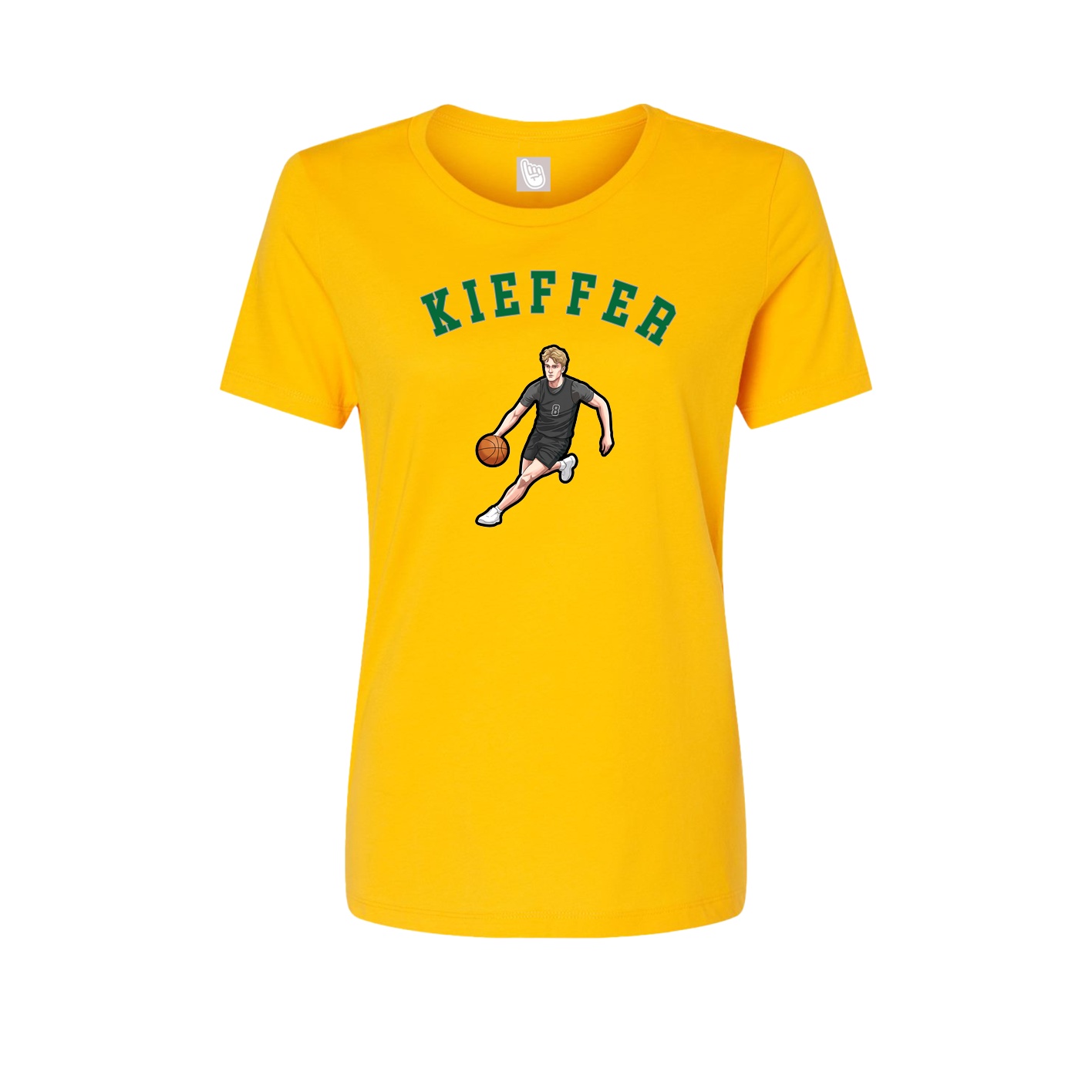 Fitted Women's Tee — Shirsey Arch in Gold