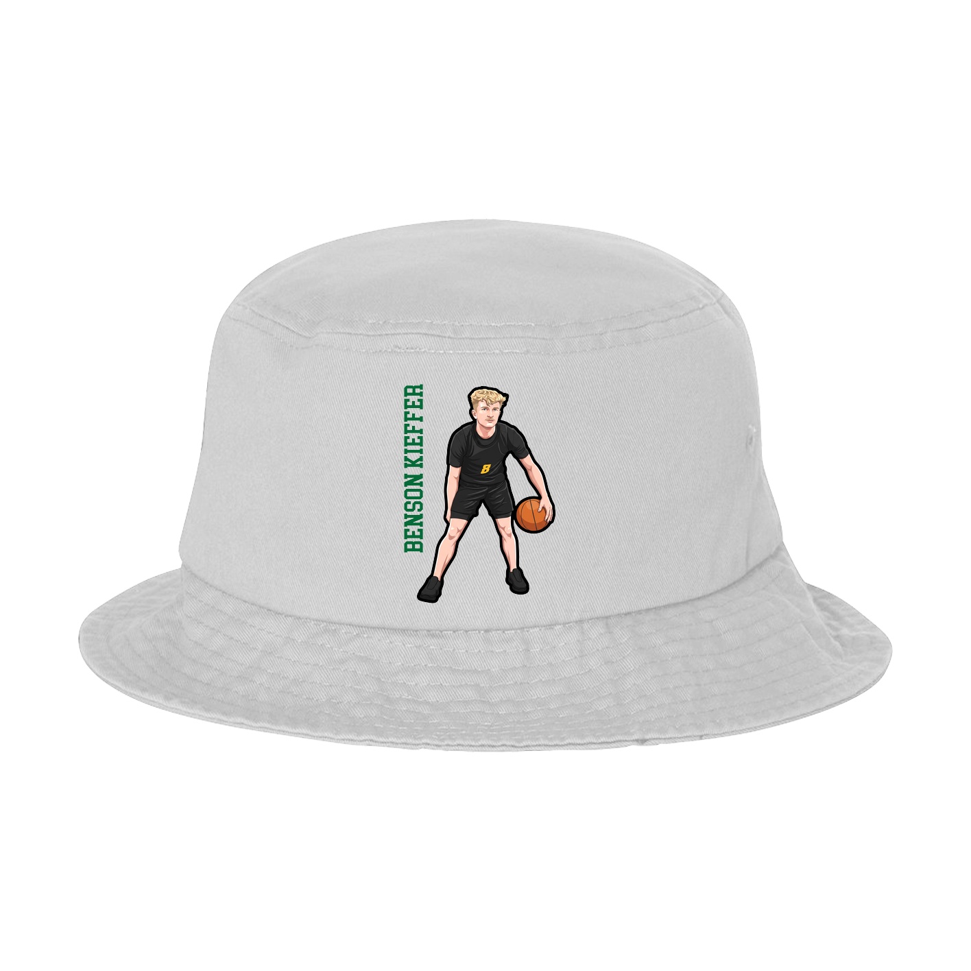 Bucket Cap — Name Vertical in White