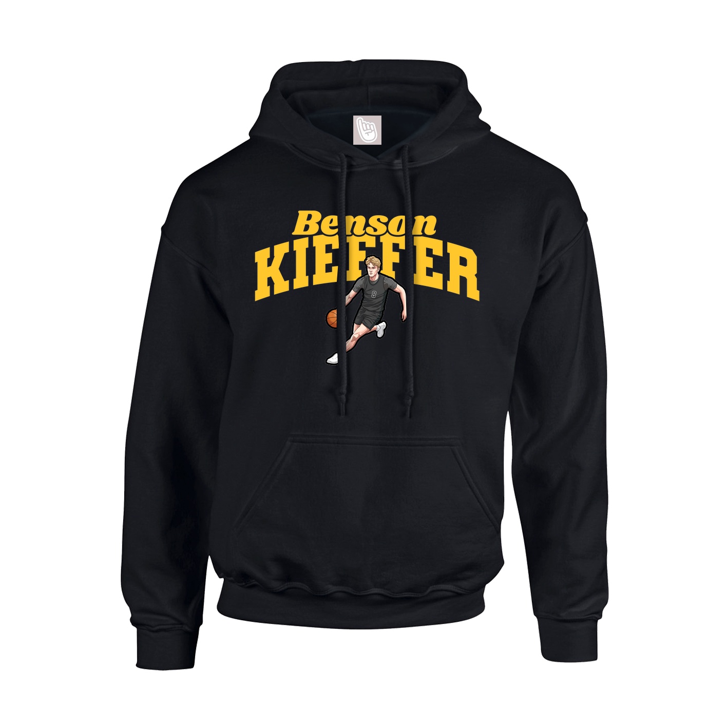 Youth Hoodie — Signature Arch in Black