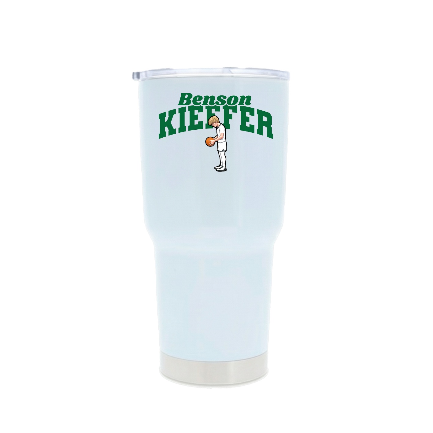 30oz Stainless Steel Tumbler — Signature Arch in White