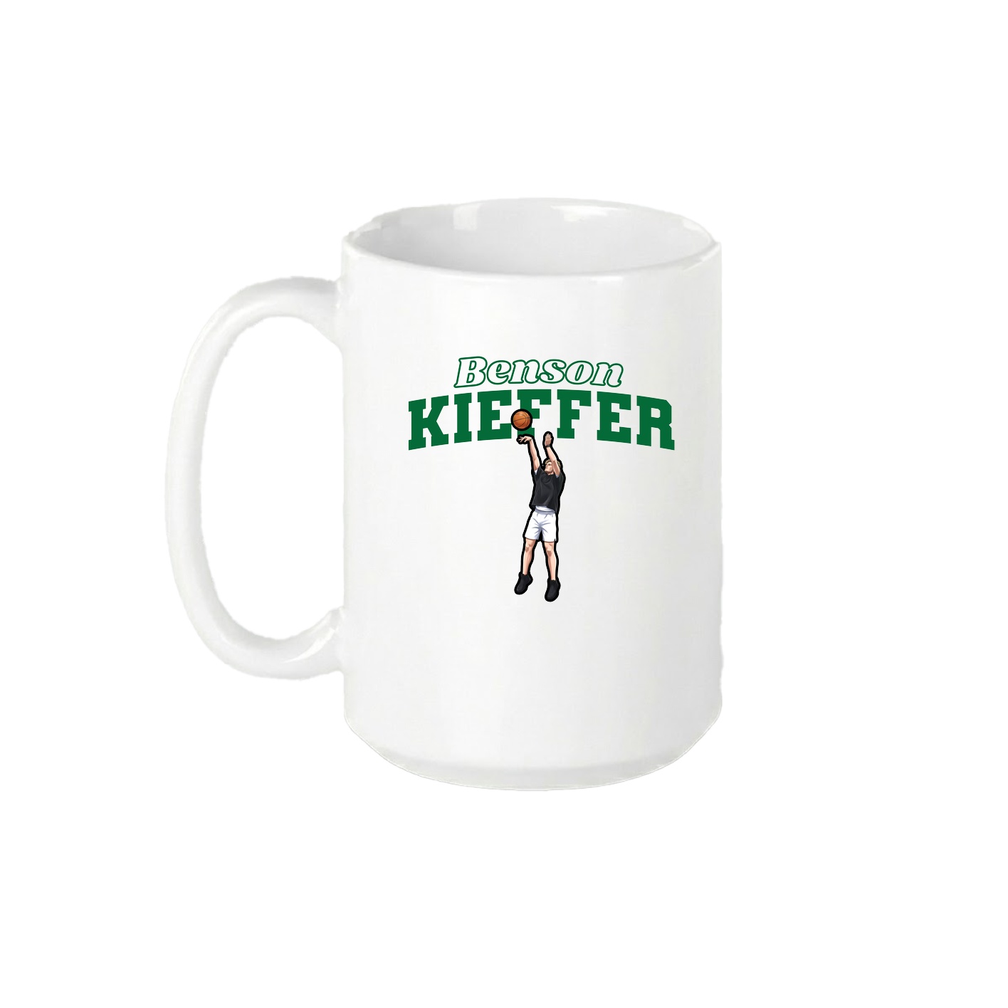 15oz Coffee Mug — Name Arch in White