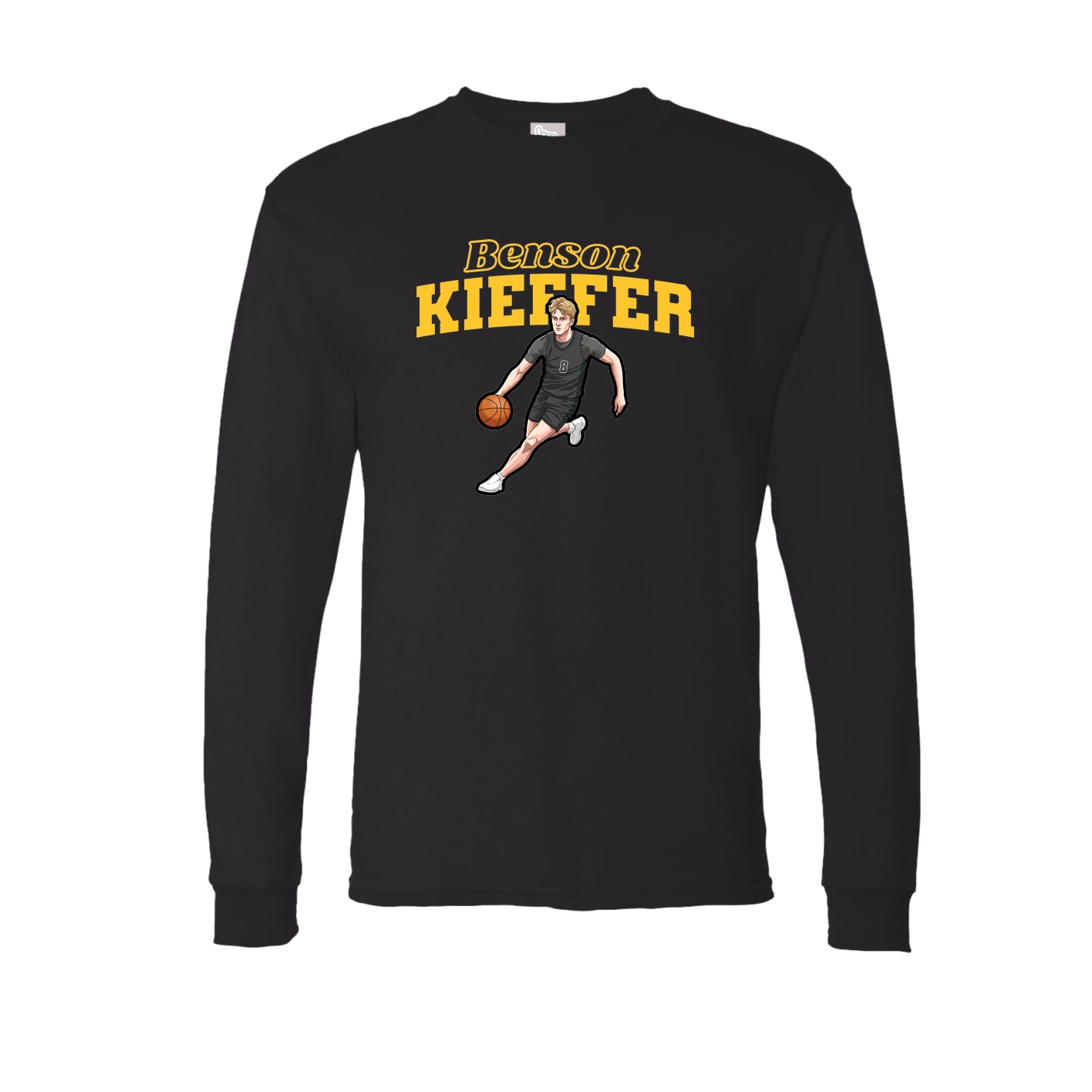 Long Sleeve Tee — Name Arch in Black