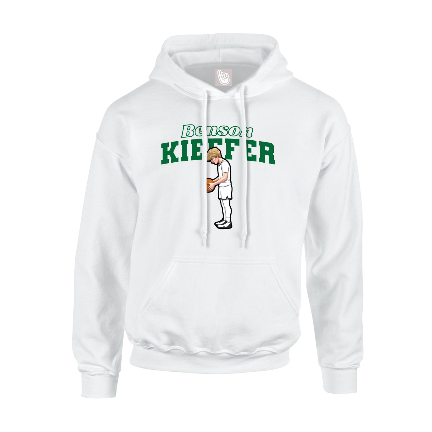 Hoodie — Name Arch in White