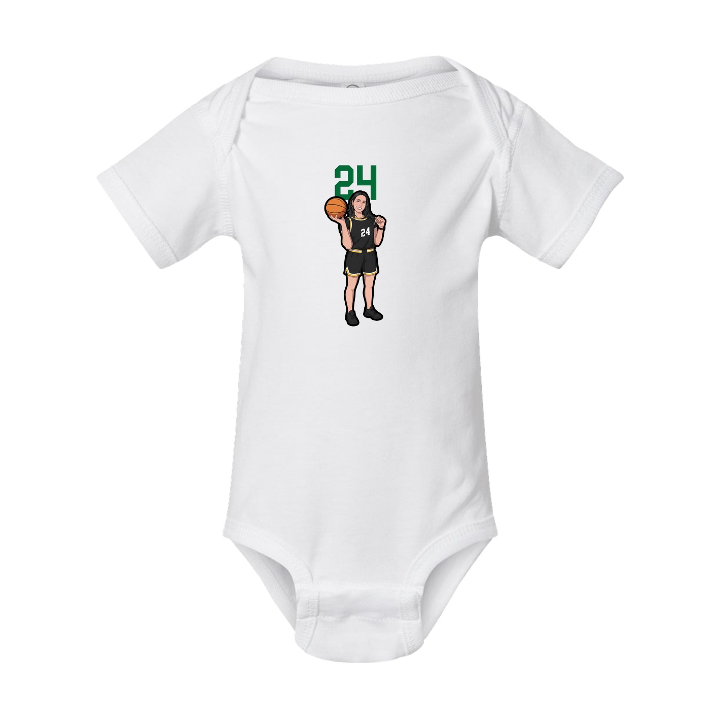 Baby Onesie — Number Top in White