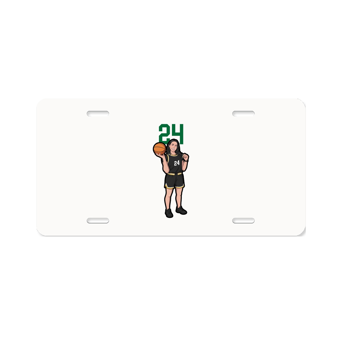 License Plate — Number Top in Classic