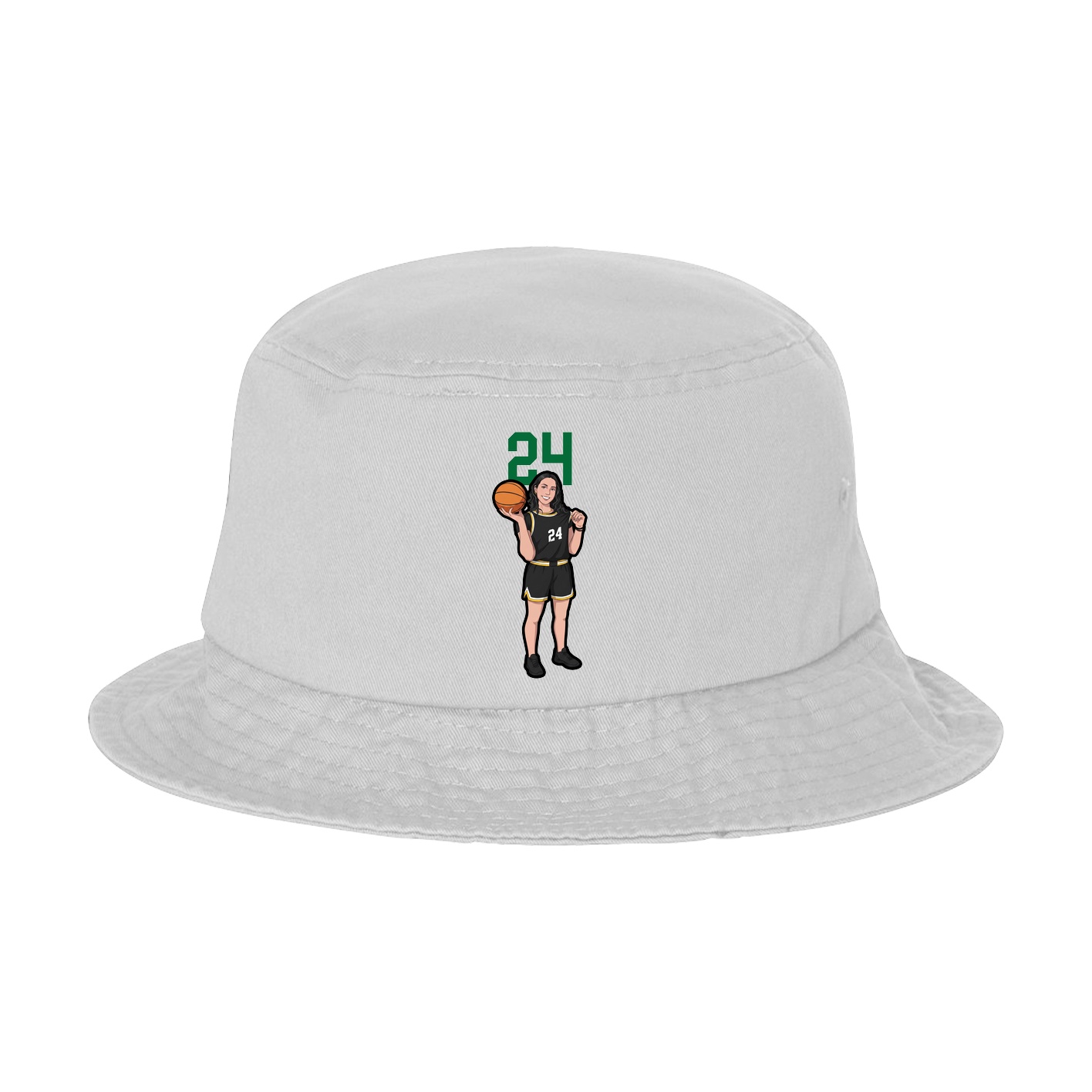 Bucket Cap — Number Top in White