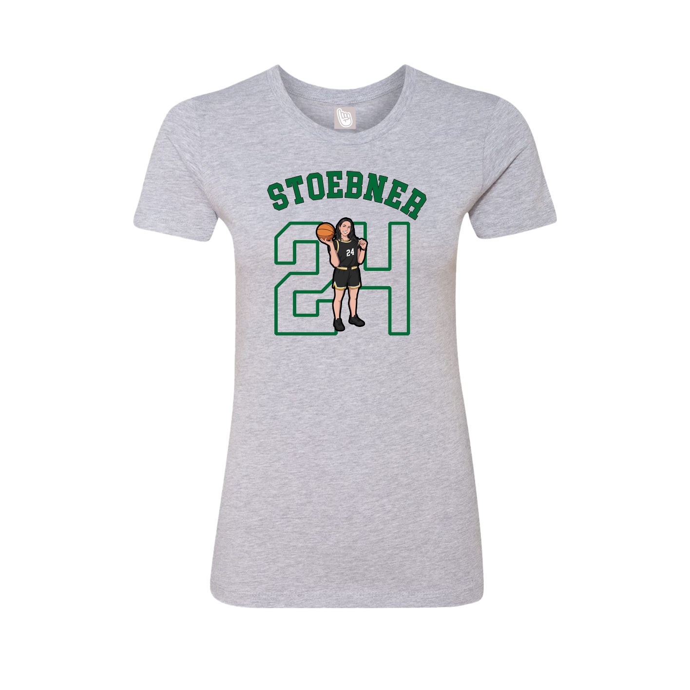 Fitted Women's Tee — Shirsey Arch in Grey