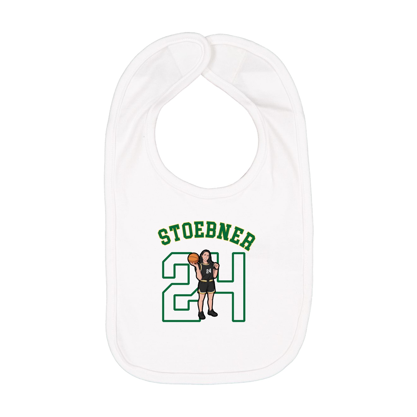 Infant Bib — Shirsey Arch in White