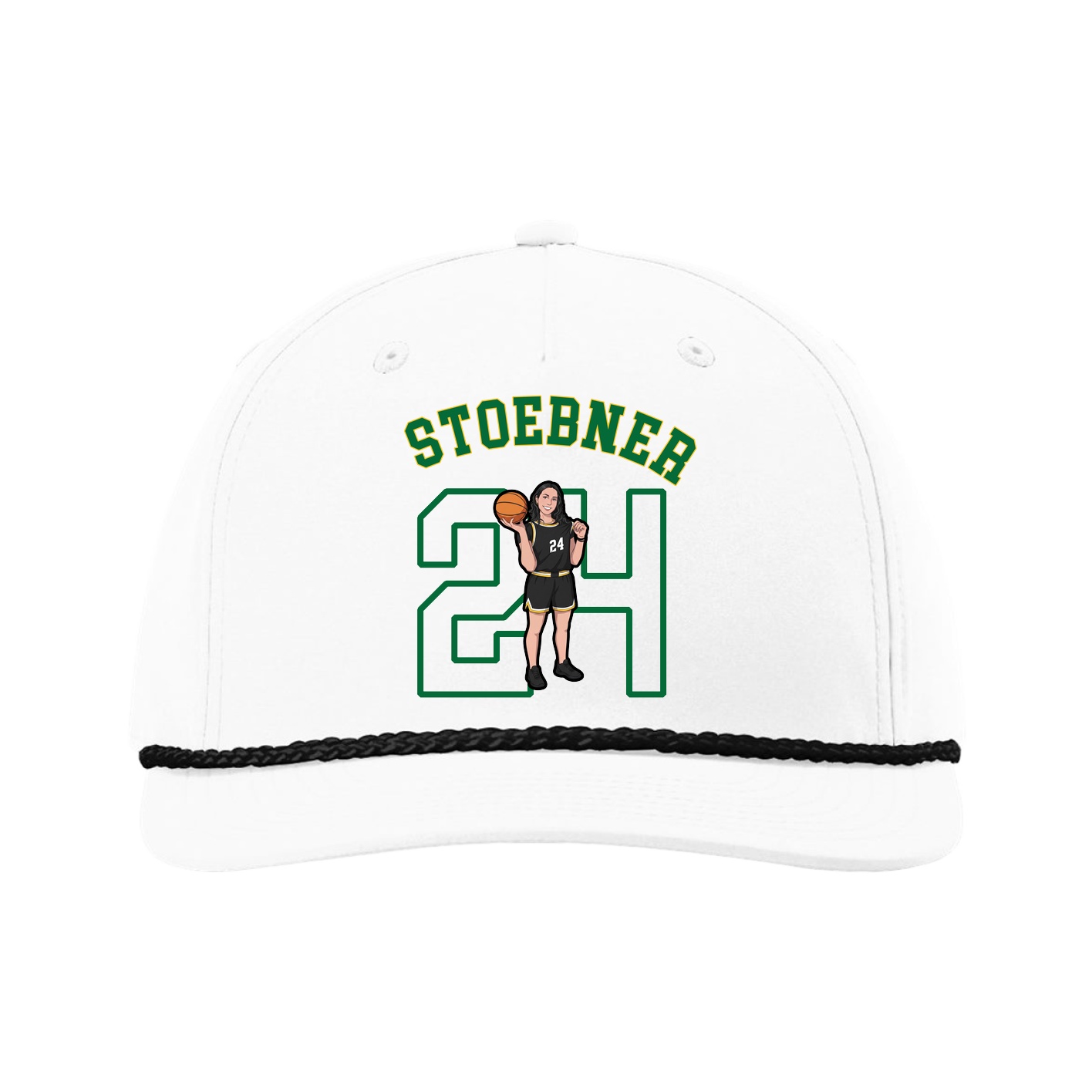 Five-Panel Classic Rope Cap — Shirsey Arch in White