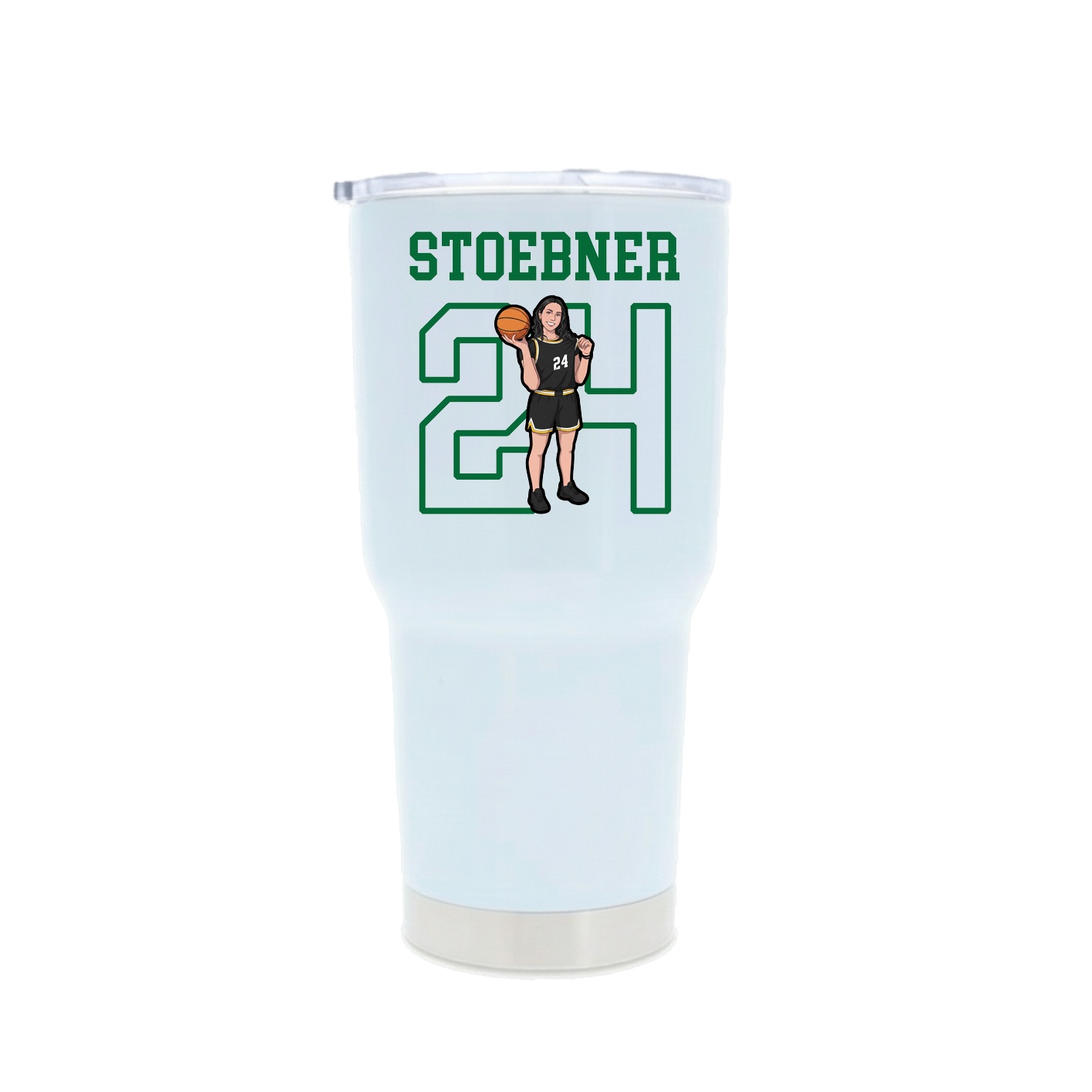 30oz Stainless Steel Tumbler — Shirsey in White