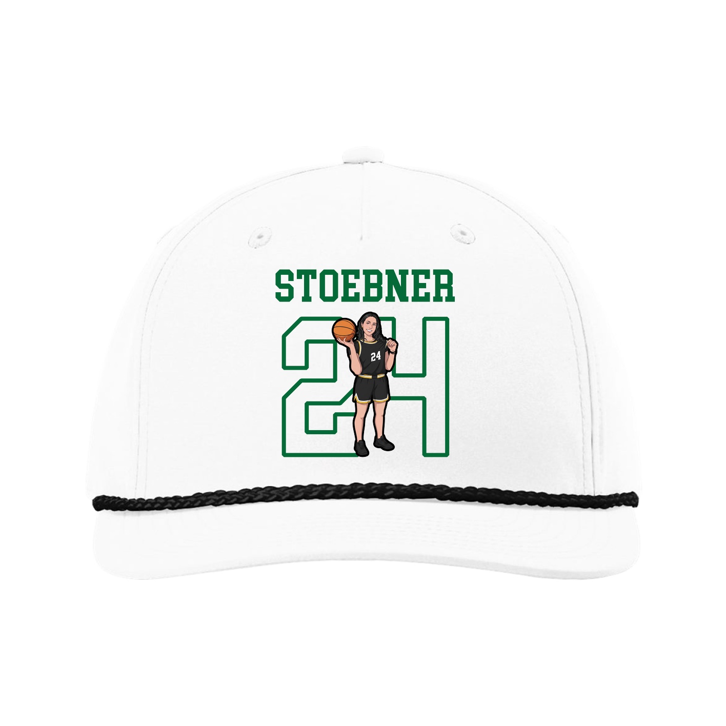Five-Panel Classic Rope Cap — Shirsey in White